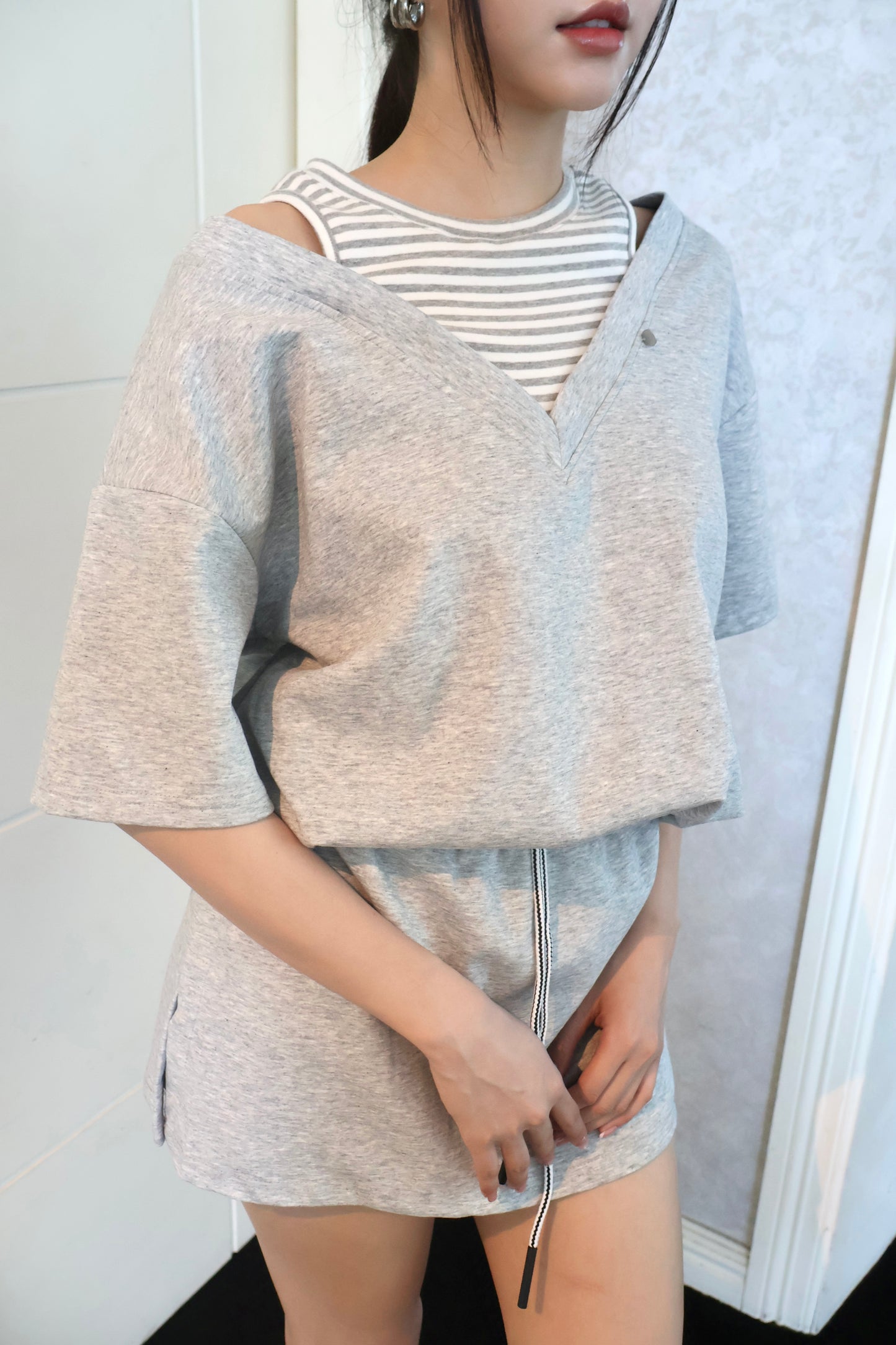 【现货】5708 纯棉条纹2件套 套装