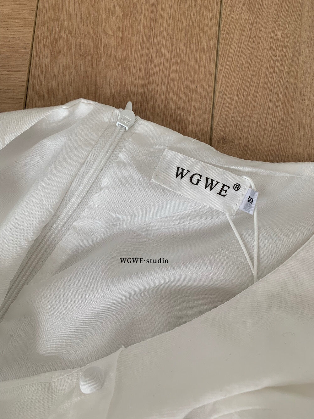 【新品】W6454 气质减龄 洋气白色连衣裙+披肩