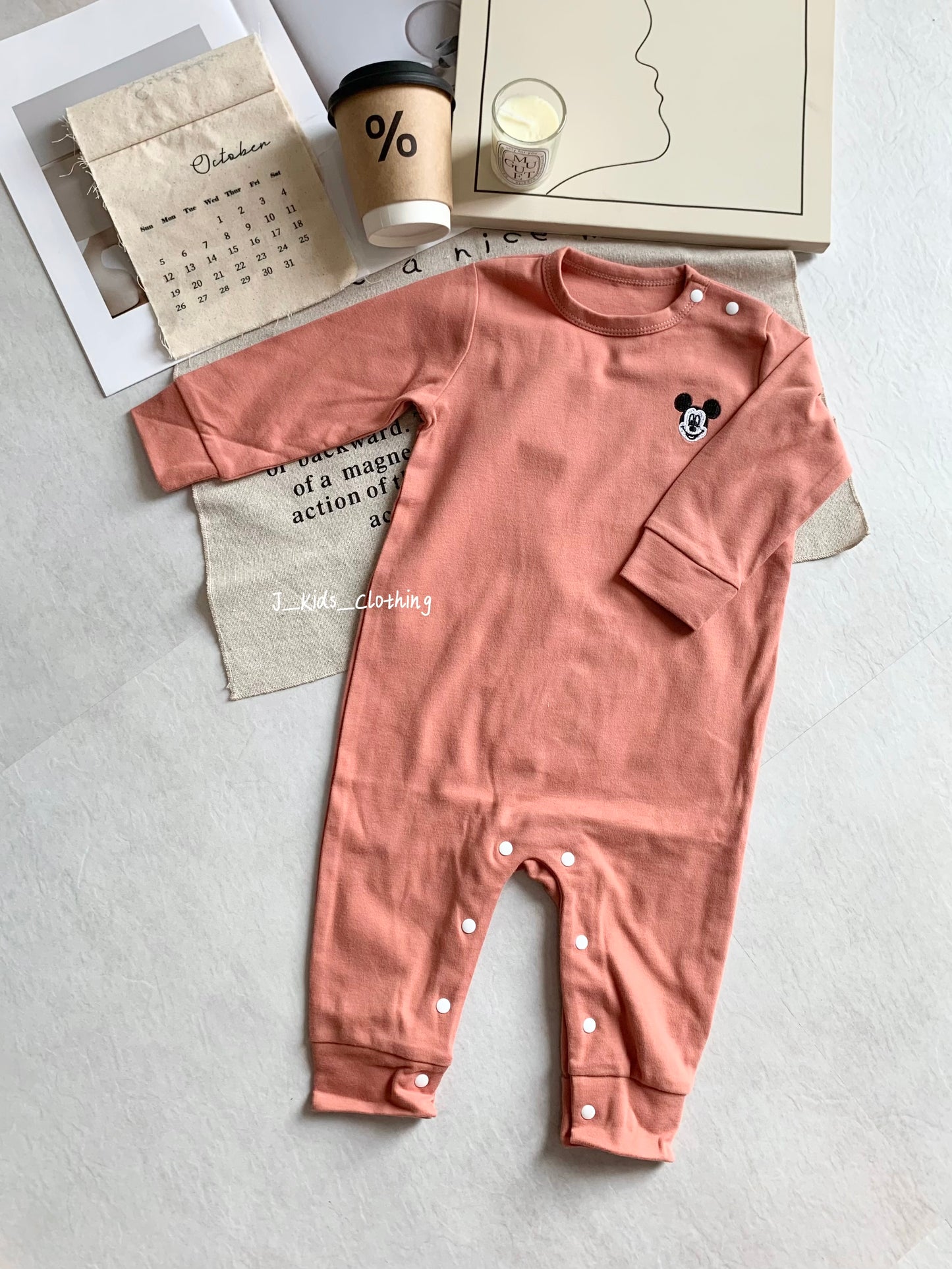J543 迪士尼刺绣长爬家居服