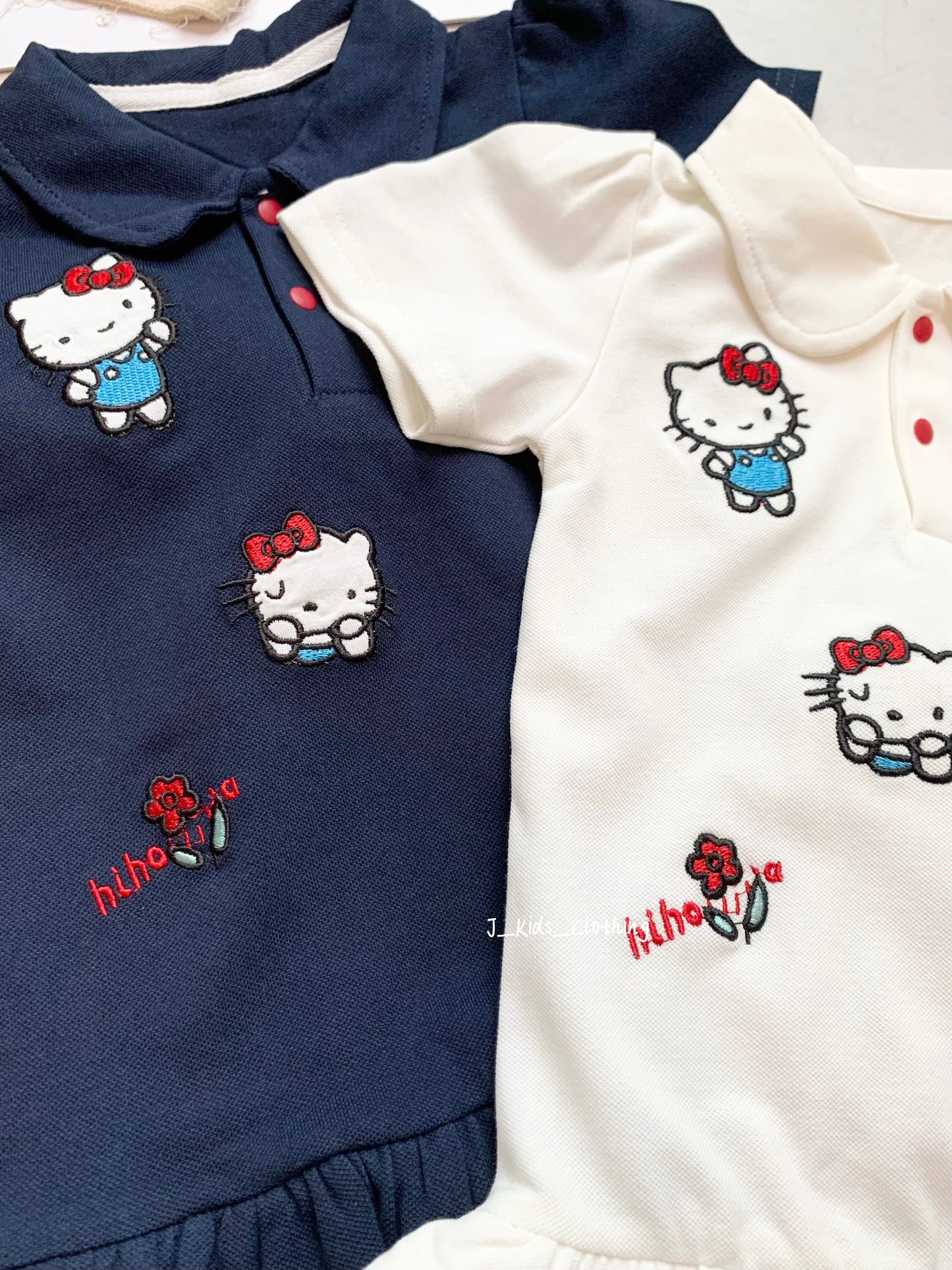 J487 Hello Kitty刺绣蛋糕连衣裙