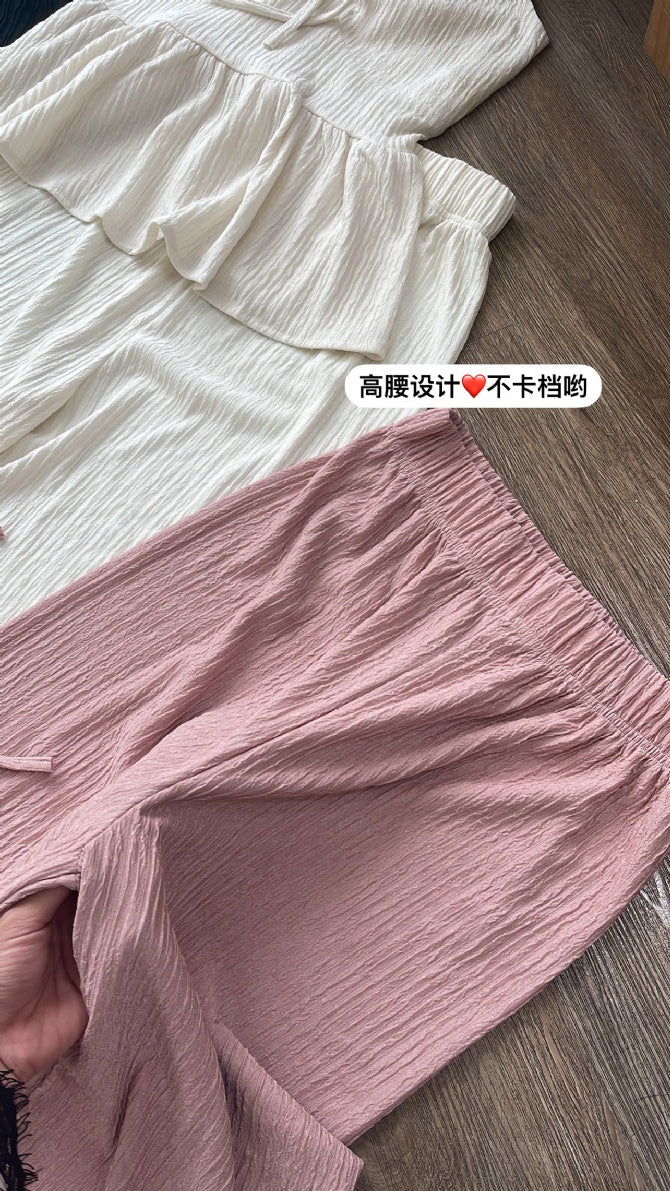【清货】Q59 -2件式套装 吊带上衣+裤子(#307)