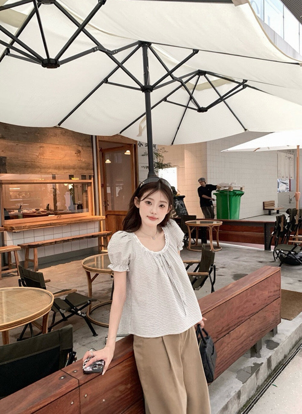 【新品】W6603 法式甜美短袖上衣