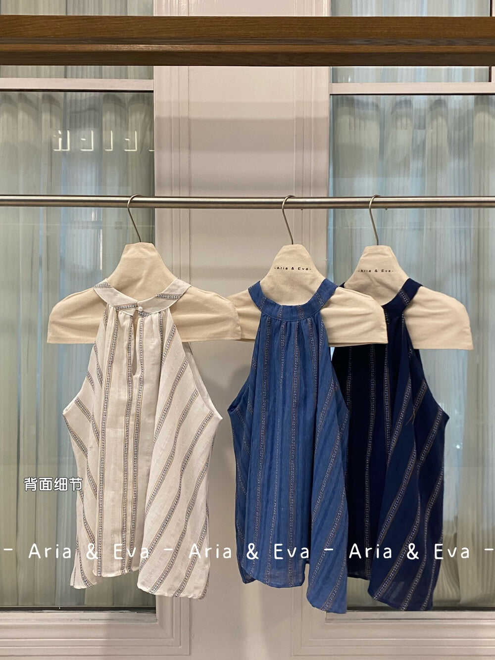 【新品】AE250705 米亚风复古挂脖无袖上衣