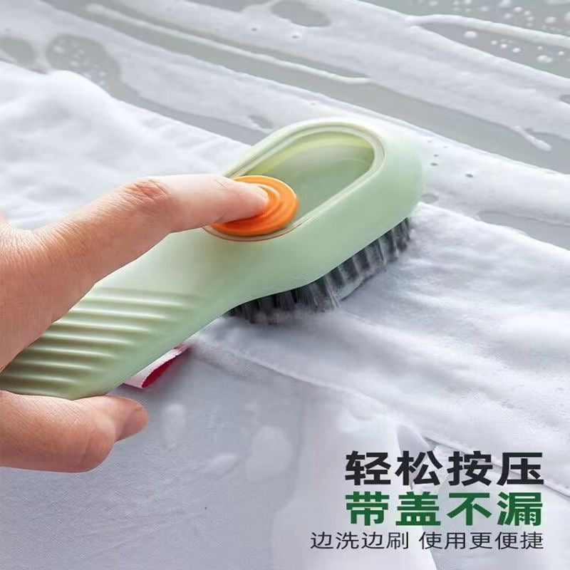【清货】F31-按压出液鞋刷 软毛清洁