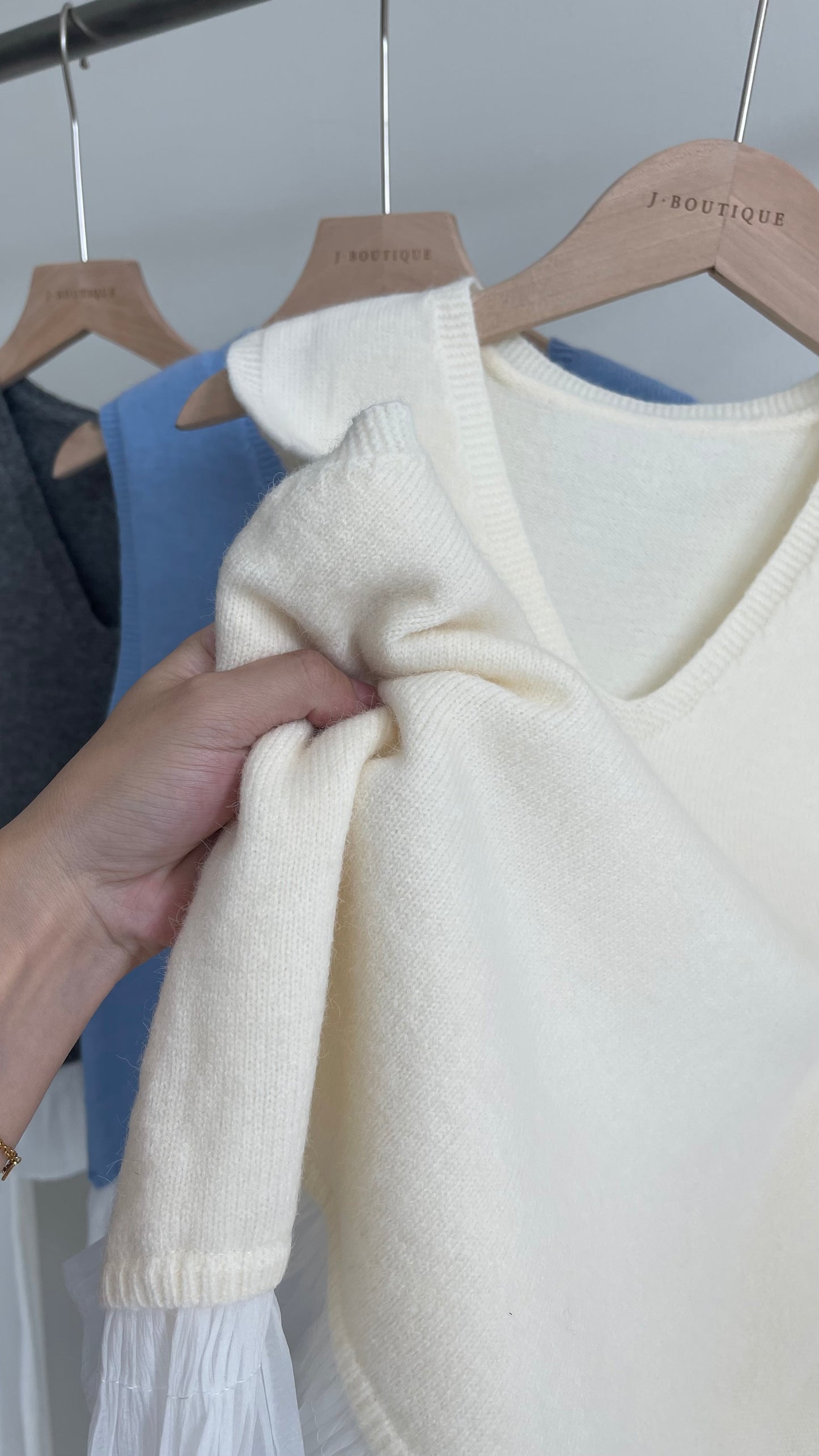【新品】508-5 层次感假两件蕾丝下摆无袖上衣
