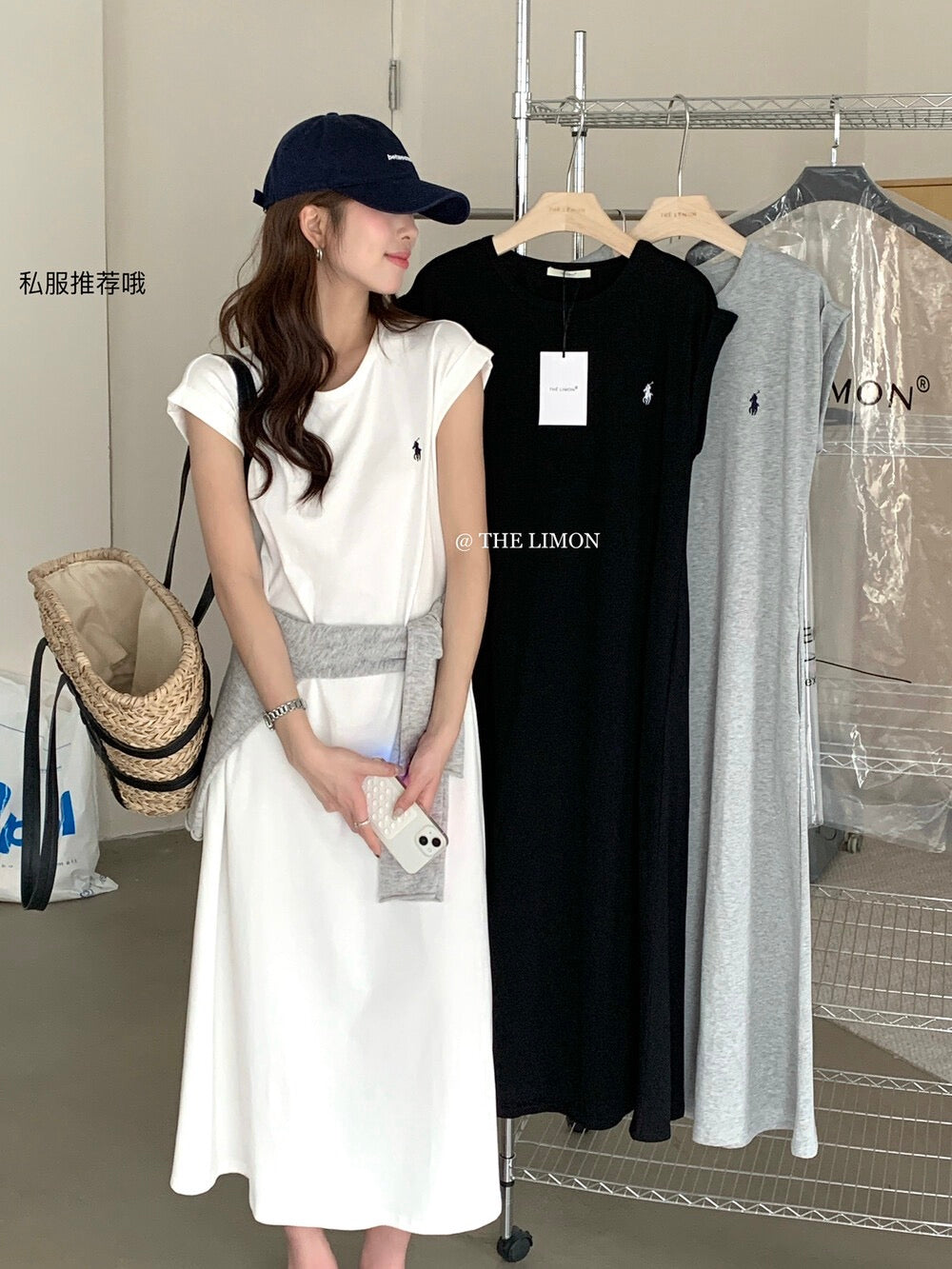 【现货】数量有限!小马圆领慵懒宽松连衣裙