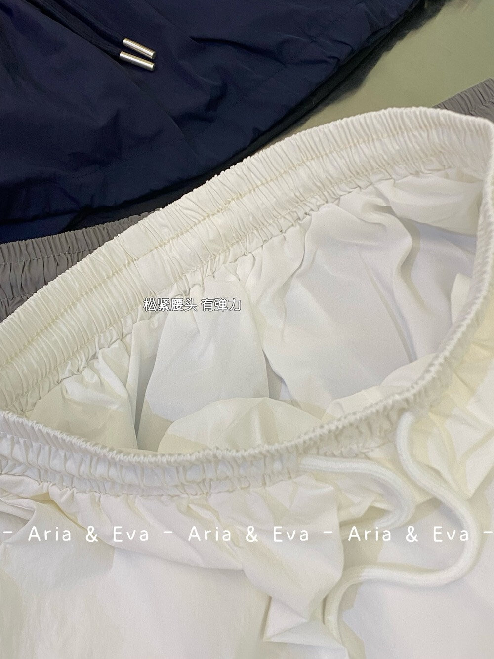 【新品】AE250758 韩系2件套 半拉链短袖上衣+抽绳半身裙