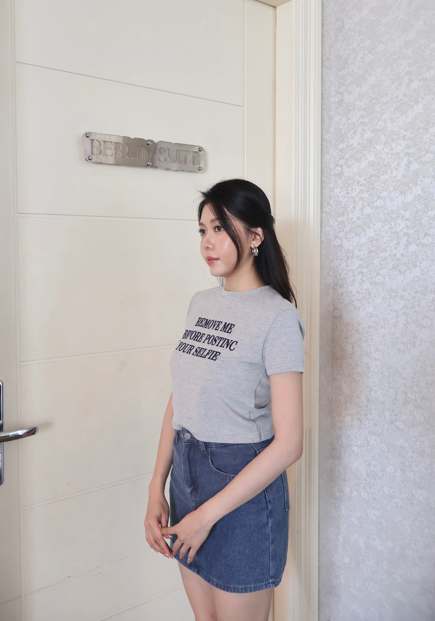 【特价】3915 牛仔高腰半身裙