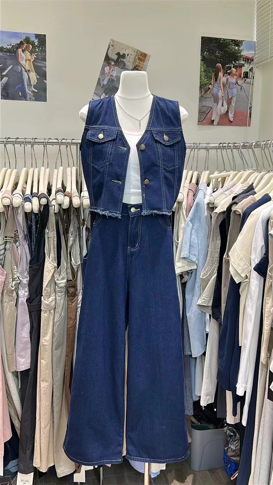 【新品】51538 高级百搭牛仔两件套
