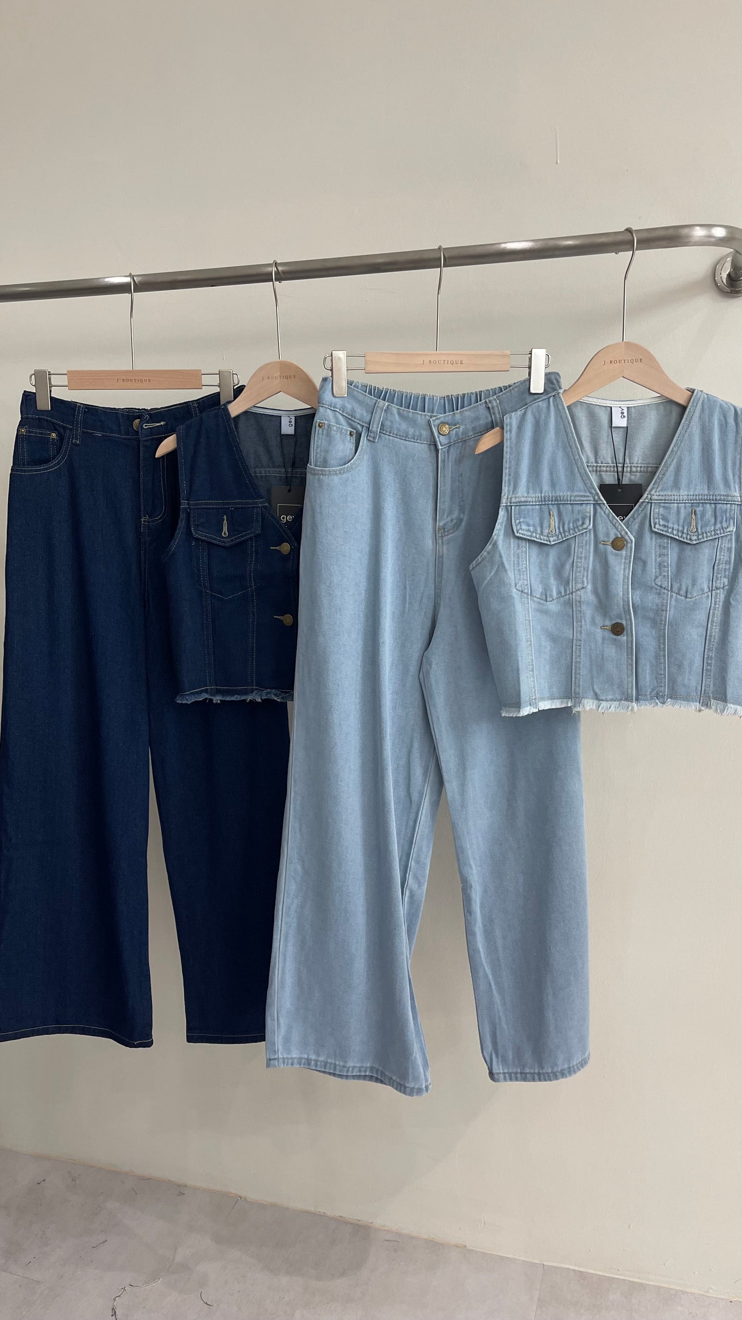 【新品】51538 高级百搭牛仔两件套
