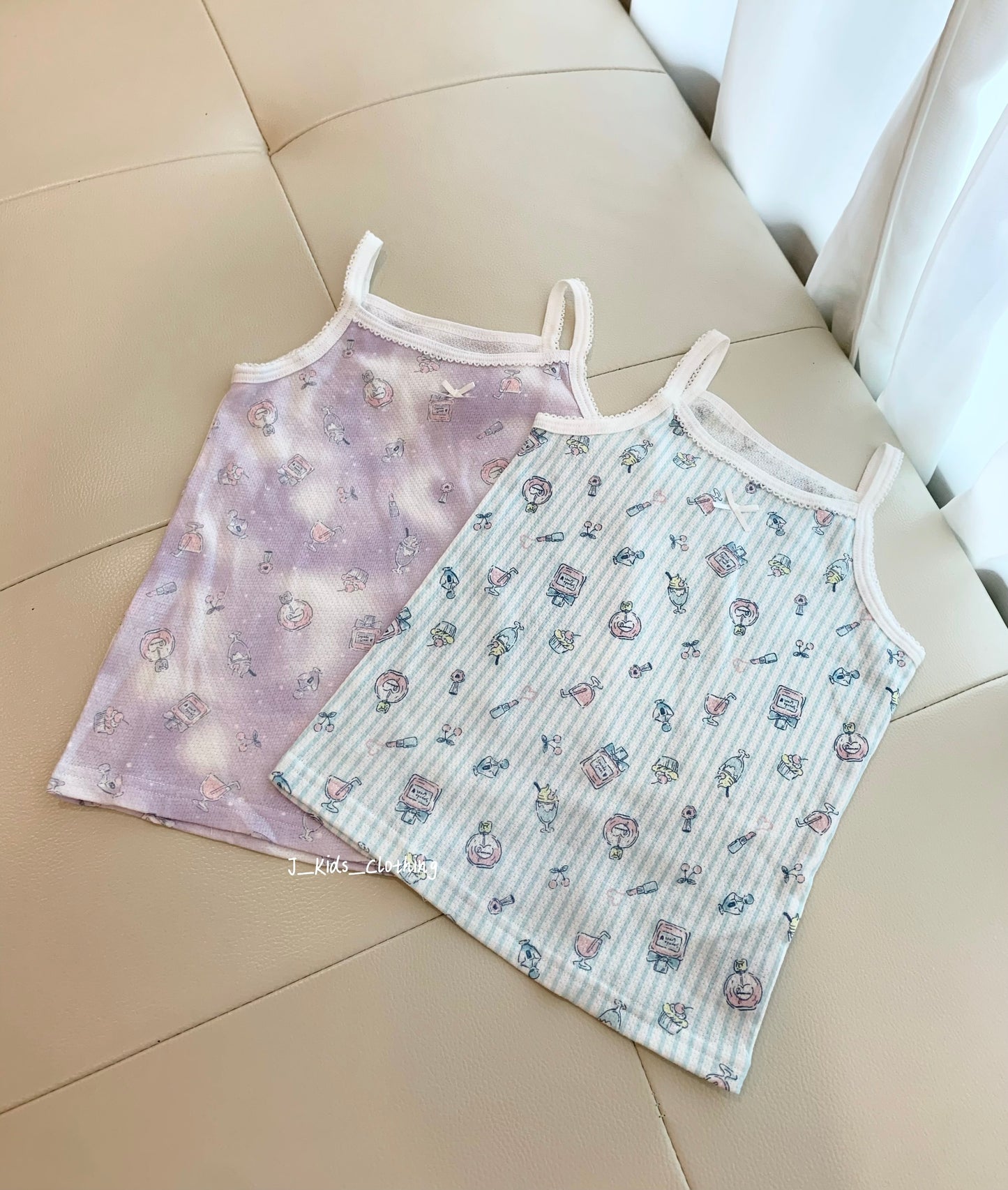 J353 日单女童吊带上衣【两件装】