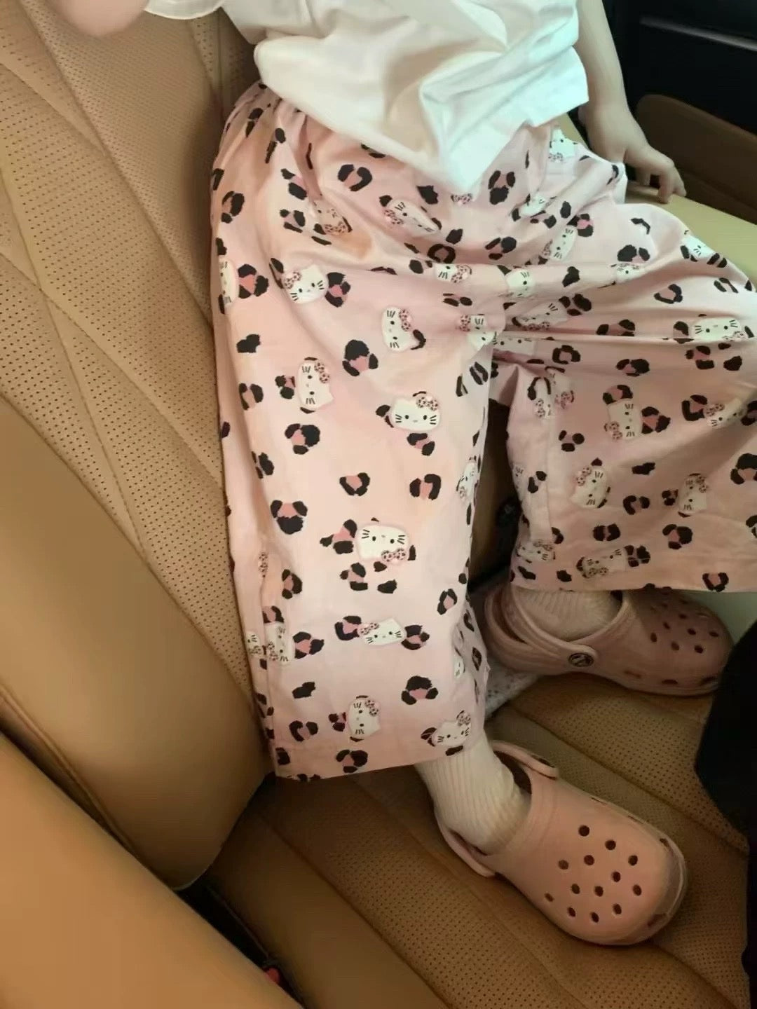 J501 双纱卡通遛弯长裤