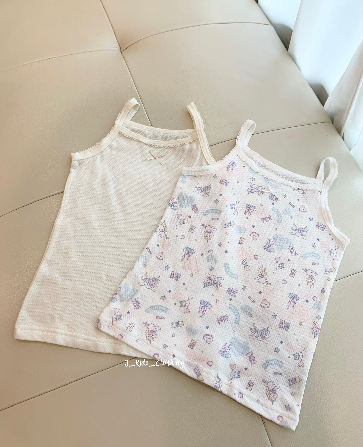 J353 日单女童吊带上衣【两件装】