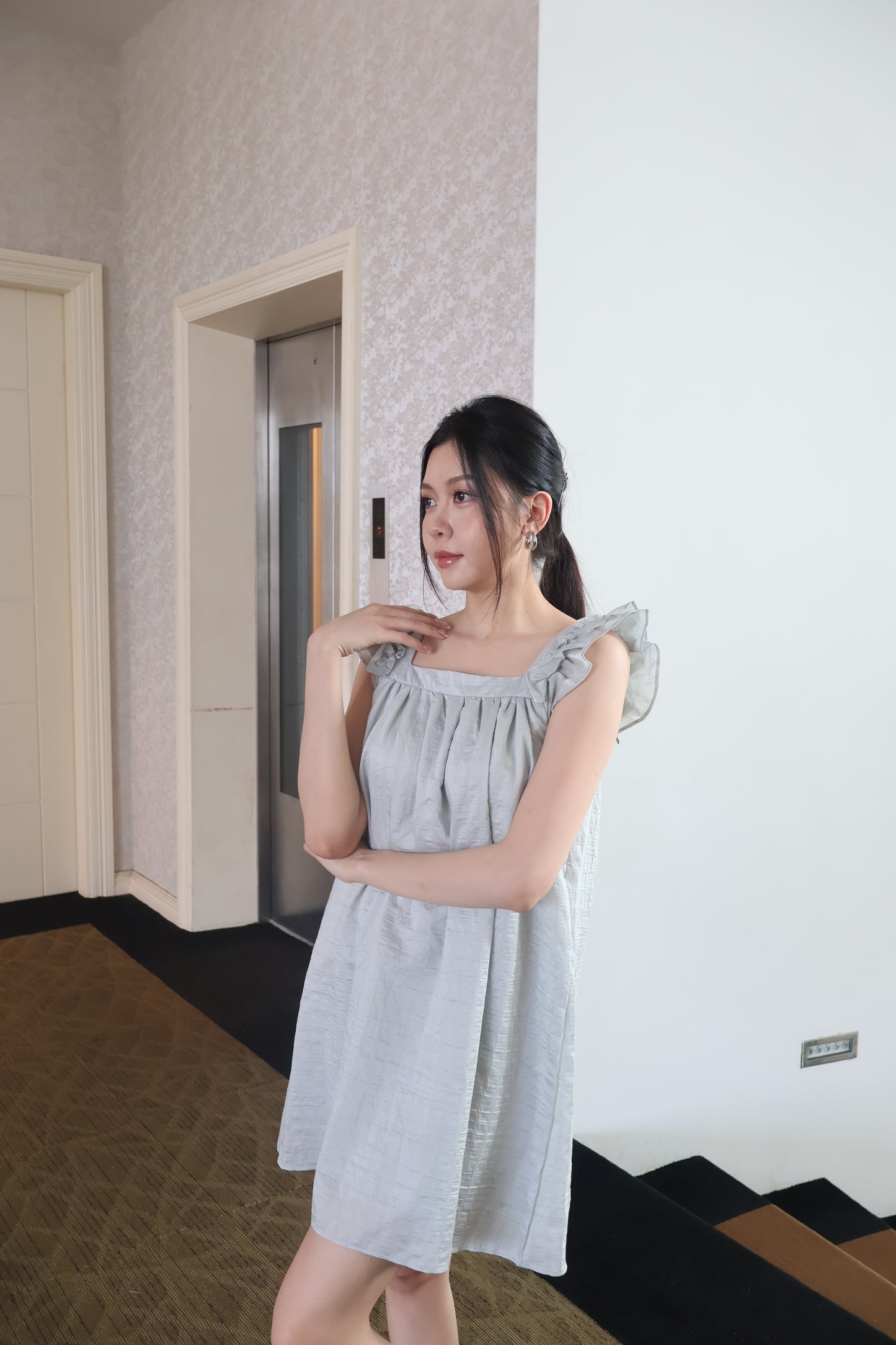 【现货】2565 小飞袖宽松连衣裙