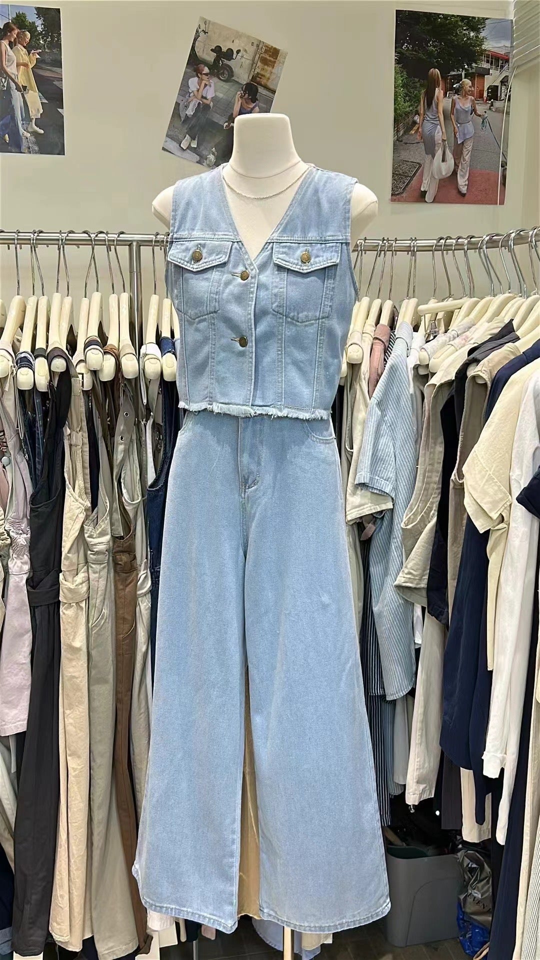 【新品】51538 高级百搭牛仔两件套