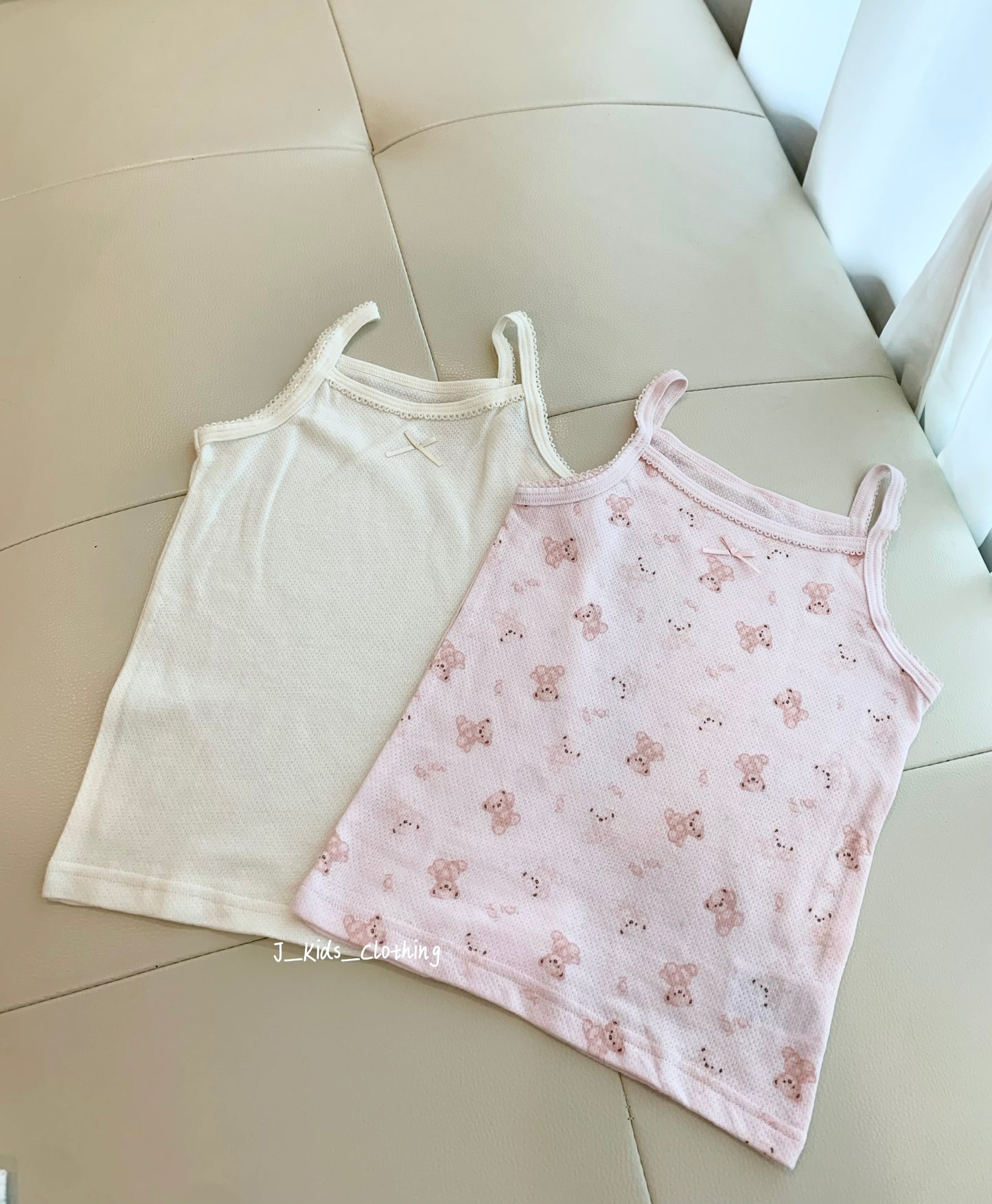J353 日单女童吊带上衣【两件装】