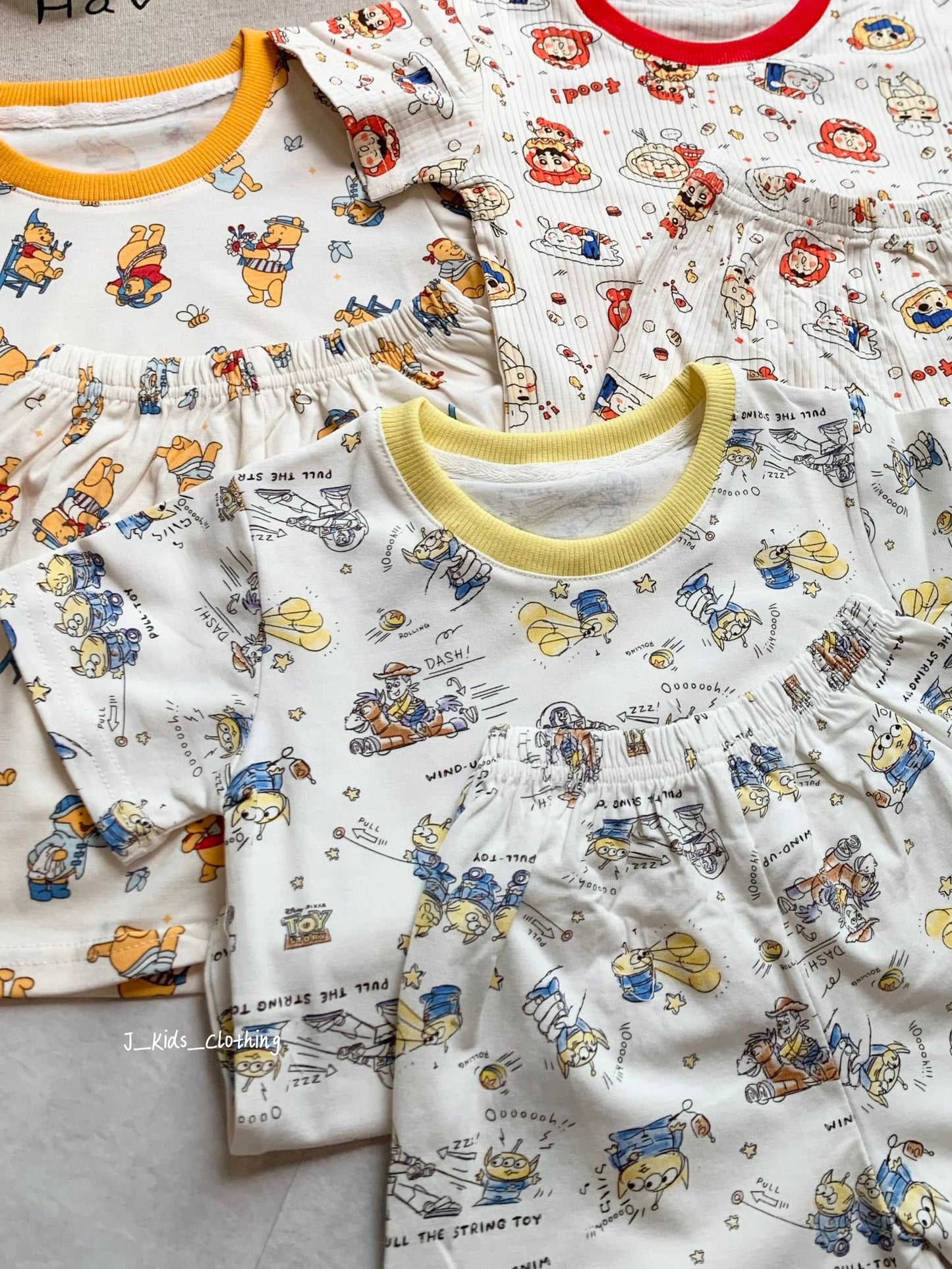 J506 迪士尼撞色短袖套装
