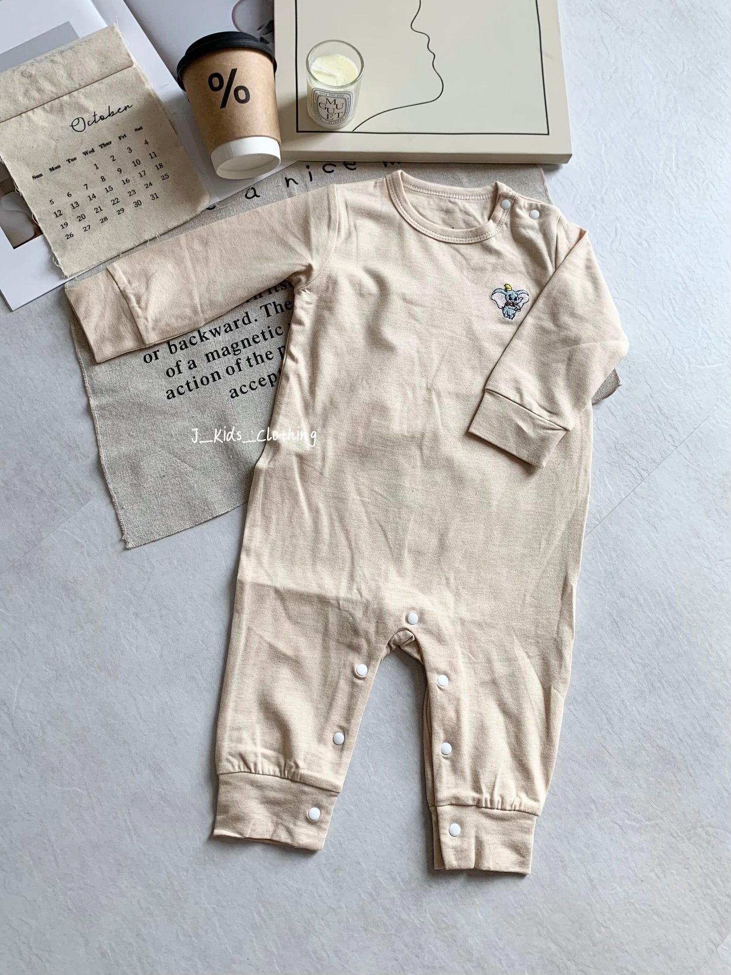 J543 迪士尼刺绣长爬家居服