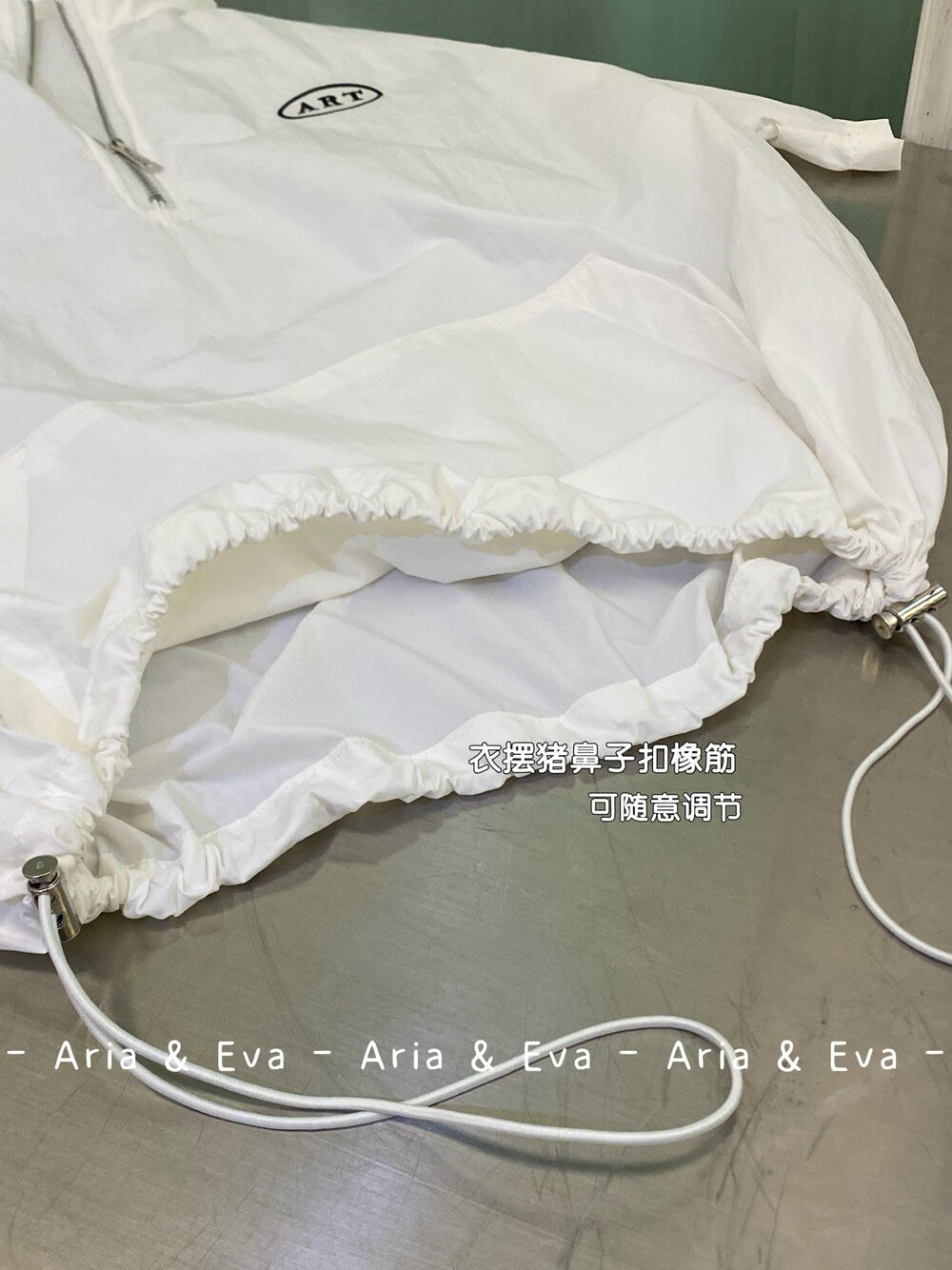 【新品】AE250758 韩系2件套 半拉链短袖上衣+抽绳半身裙