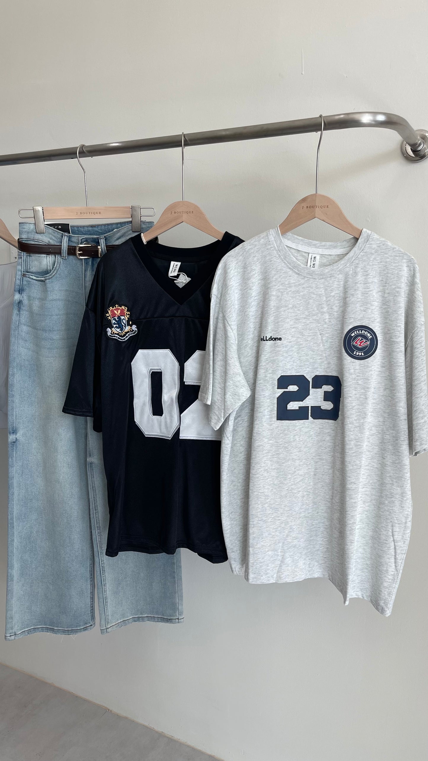 【现货】W6066字母美式宽松Over Tee