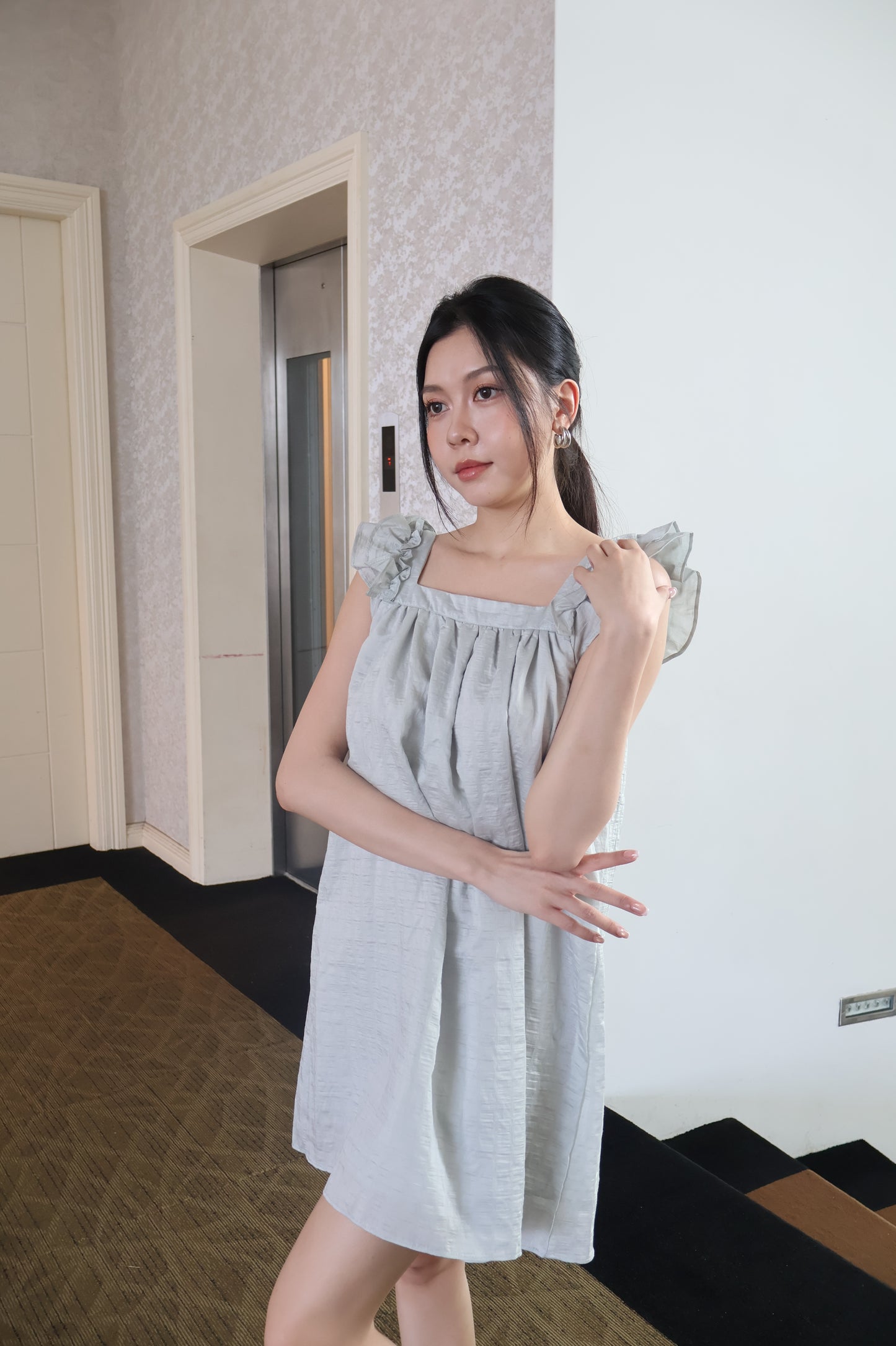 【现货】2565 小飞袖宽松连衣裙