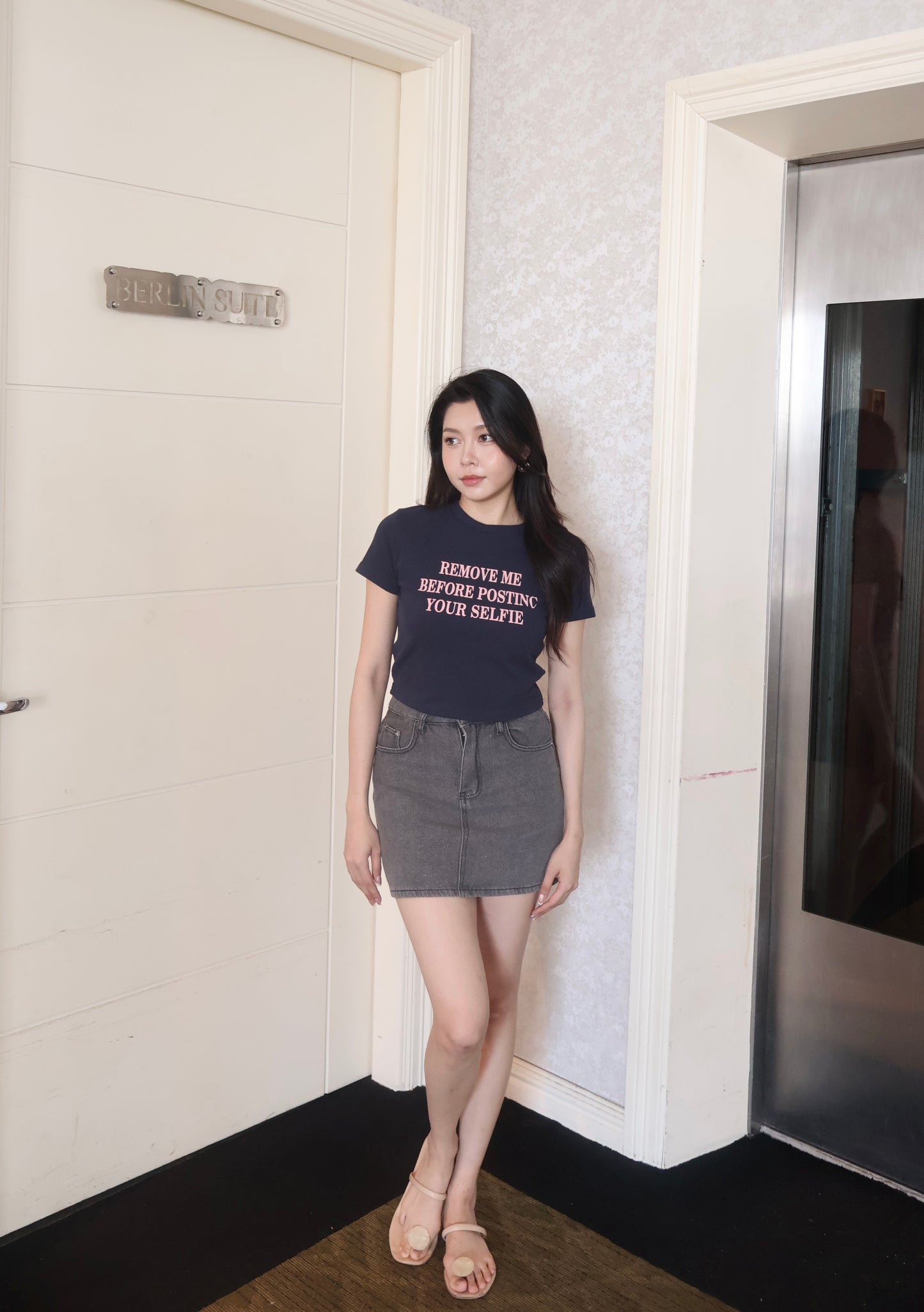 【现货】805 字母简约百搭短版Tee