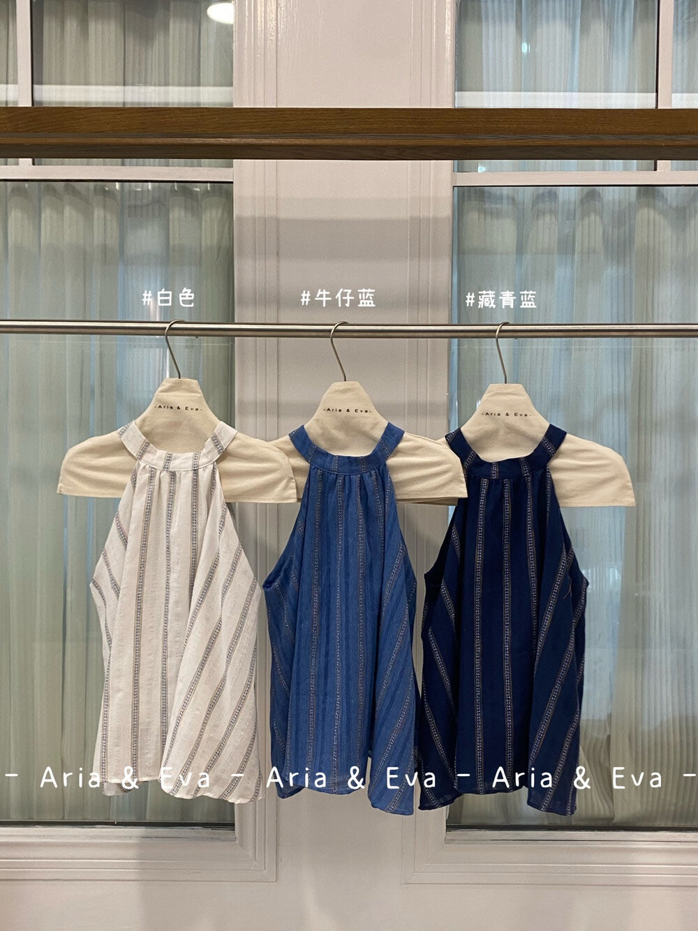 【新品】AE250705 米亚风复古挂脖无袖上衣