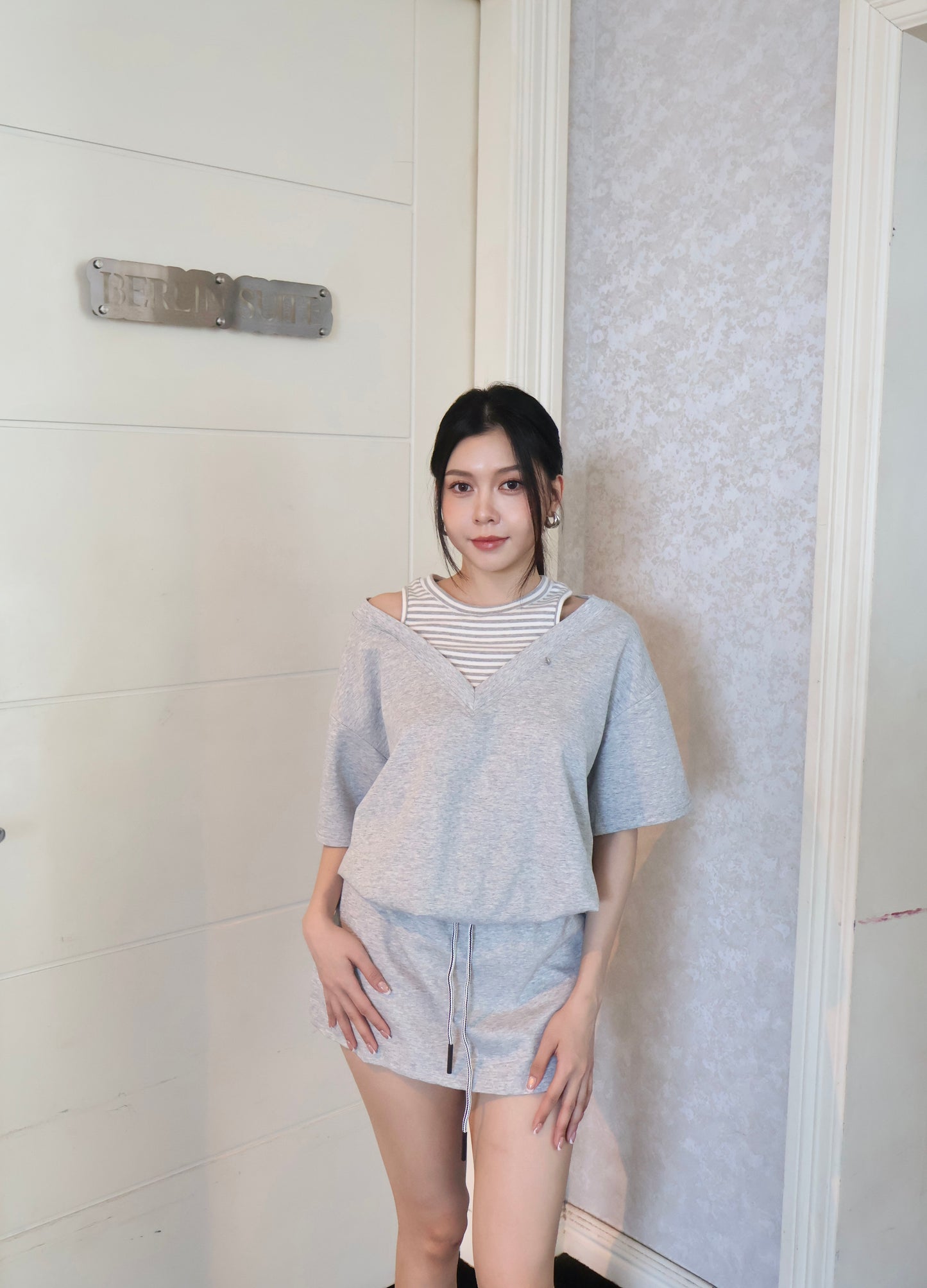 【现货】5708 纯棉条纹2件套 套装