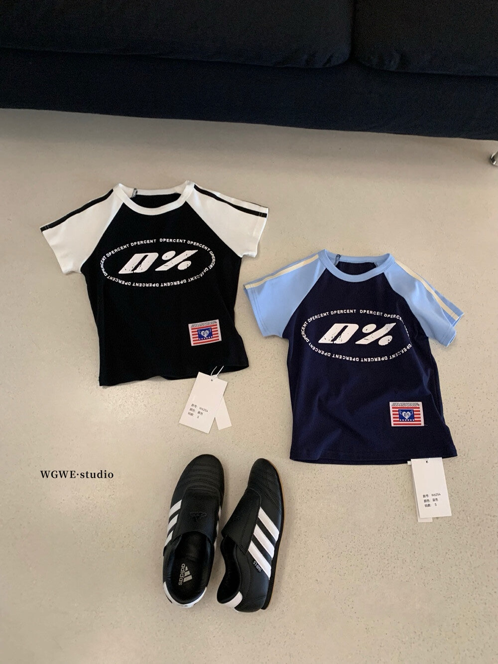 【新品】W6254 美式复古短袖Tee