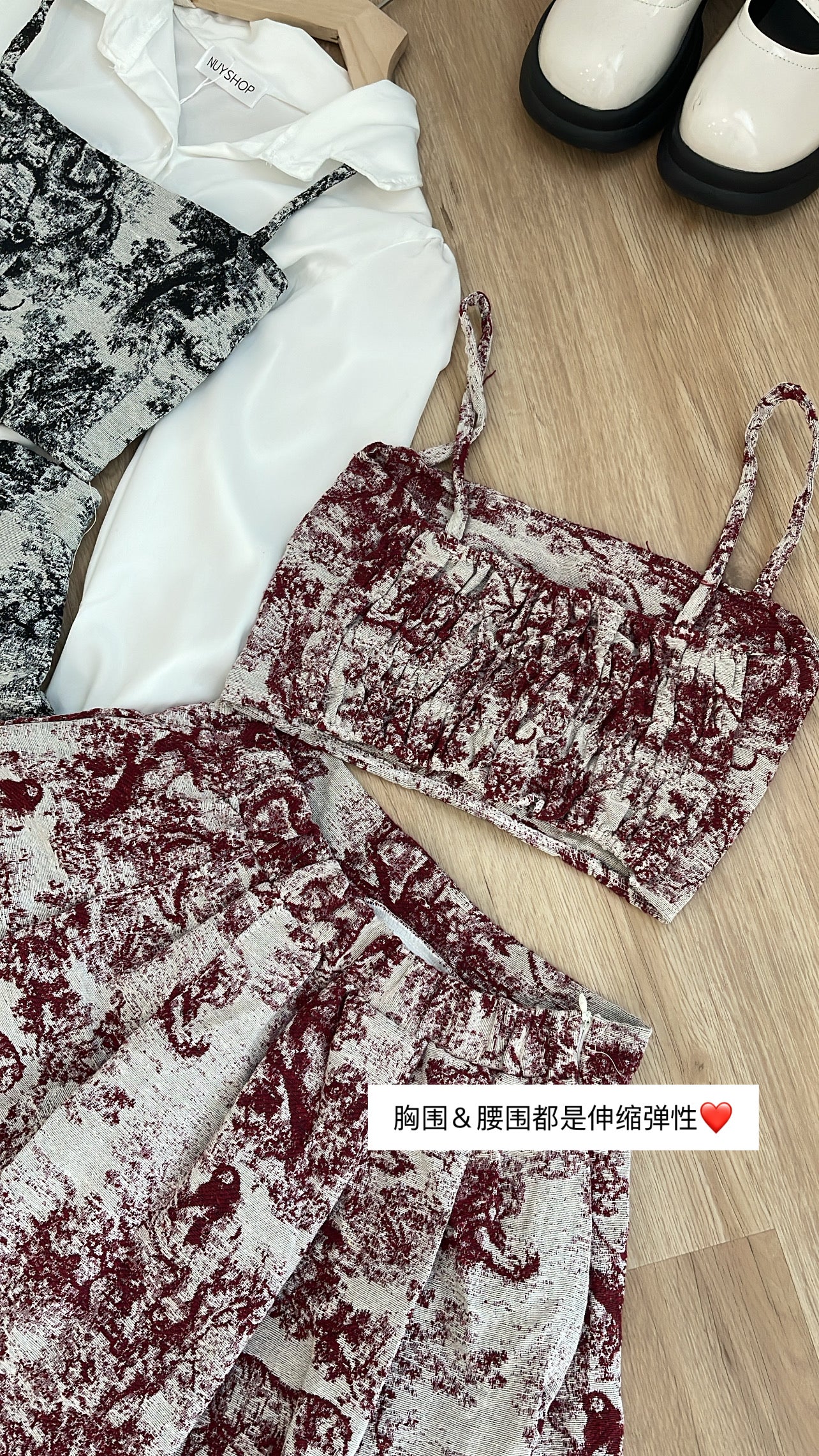 【特价】T132-3件套 短衬衫+上衣+半身裙