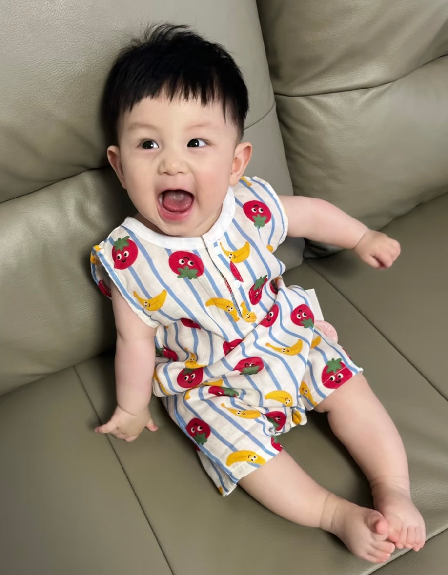 J433 竹纤维背心短爬