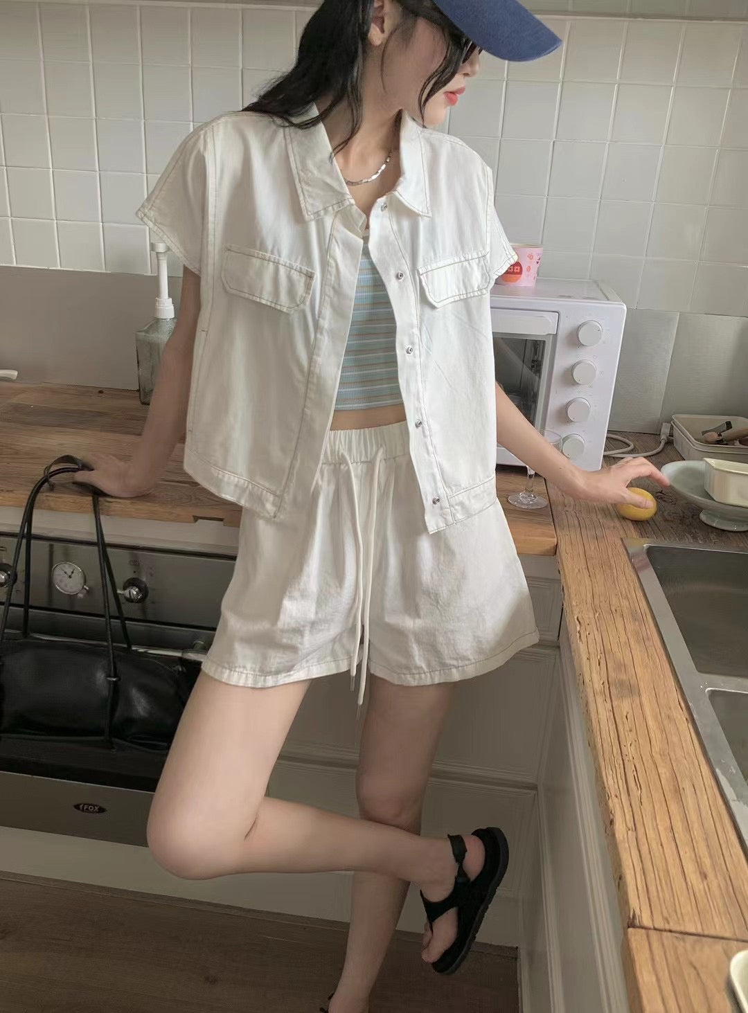 【新品】2572 韩系百搭两件套 上衣+裤子