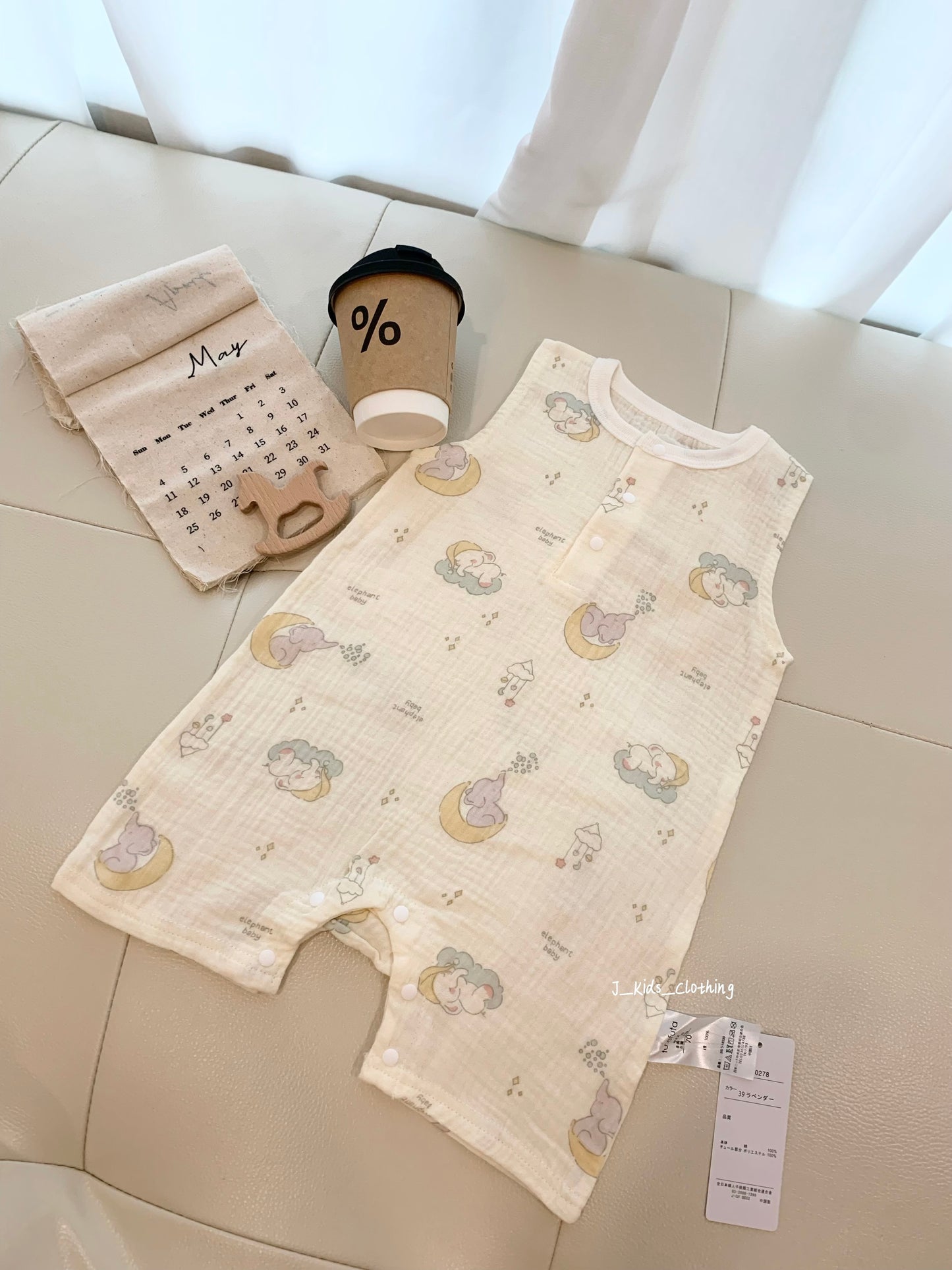 J407 棉纱背心短爬