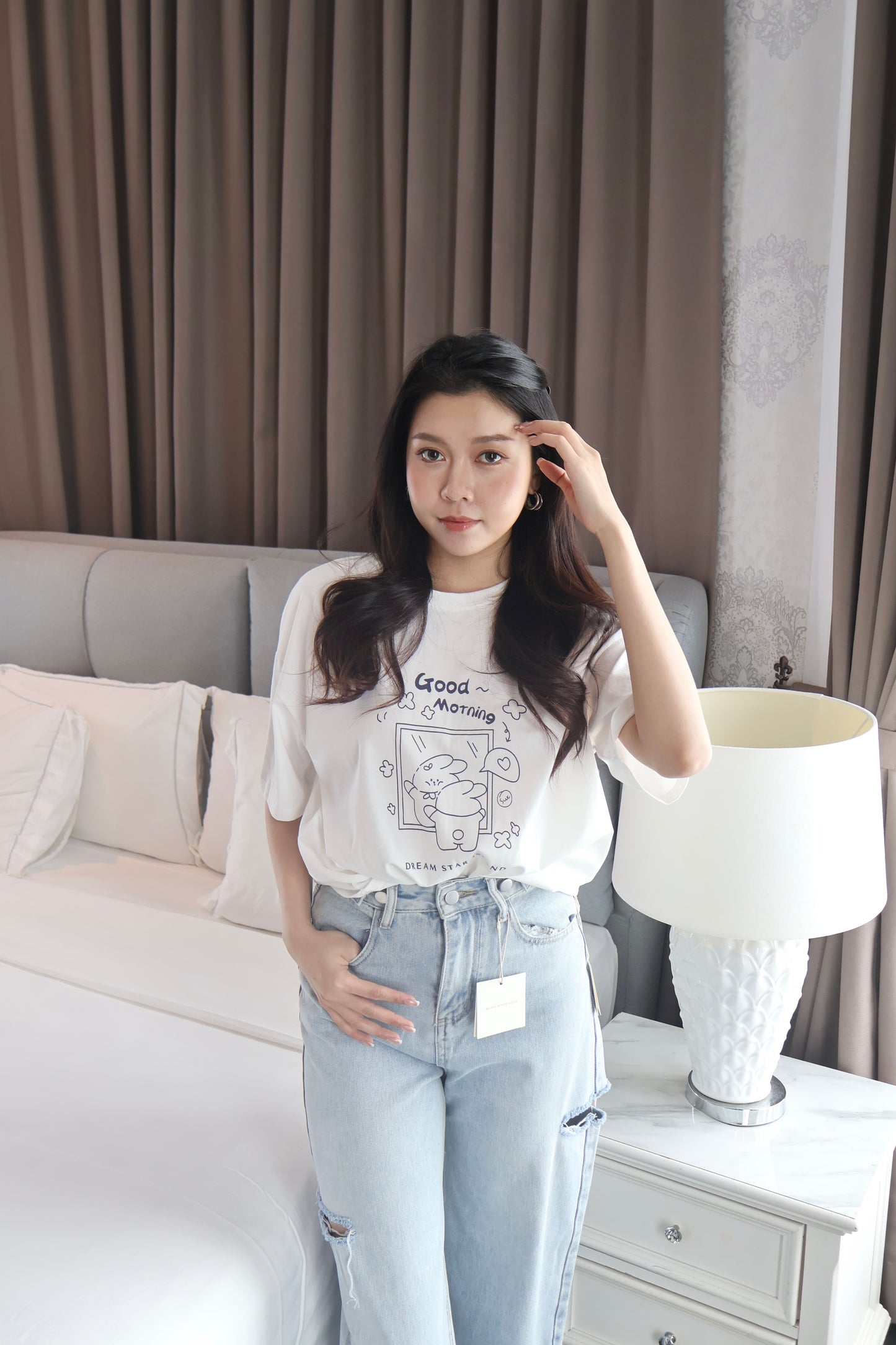 【特价】2147字母卡通Over Tee