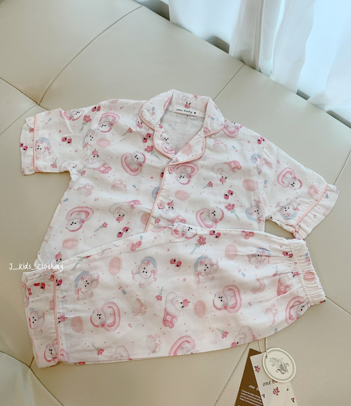 J366 翻领竹纤维短袖长裤家居服