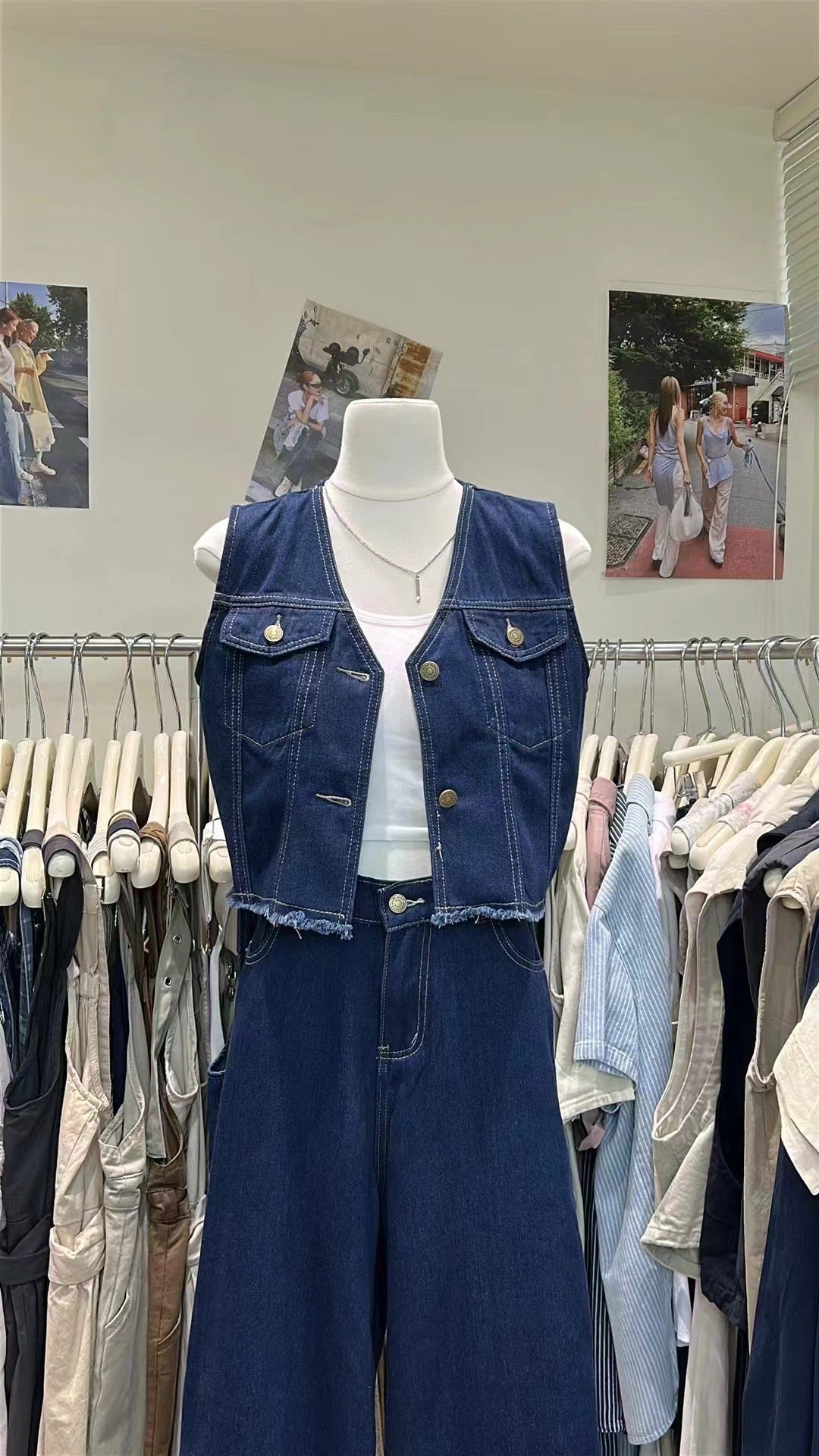 【新品】51538 高级百搭牛仔两件套