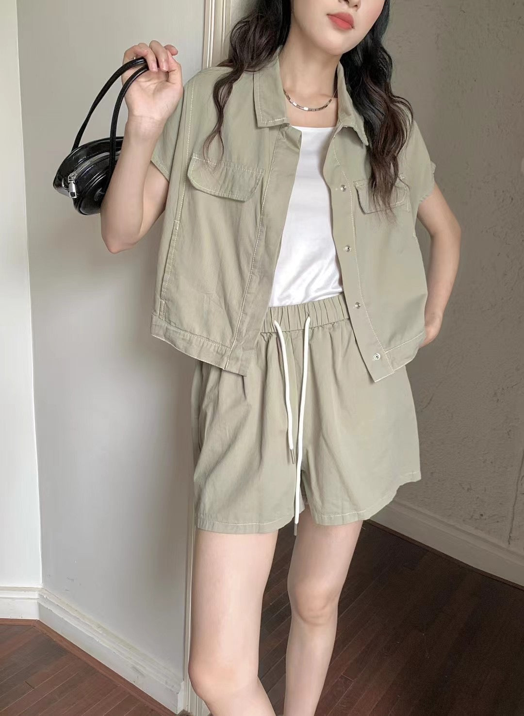 【新品】2572 韩系百搭两件套 上衣+裤子