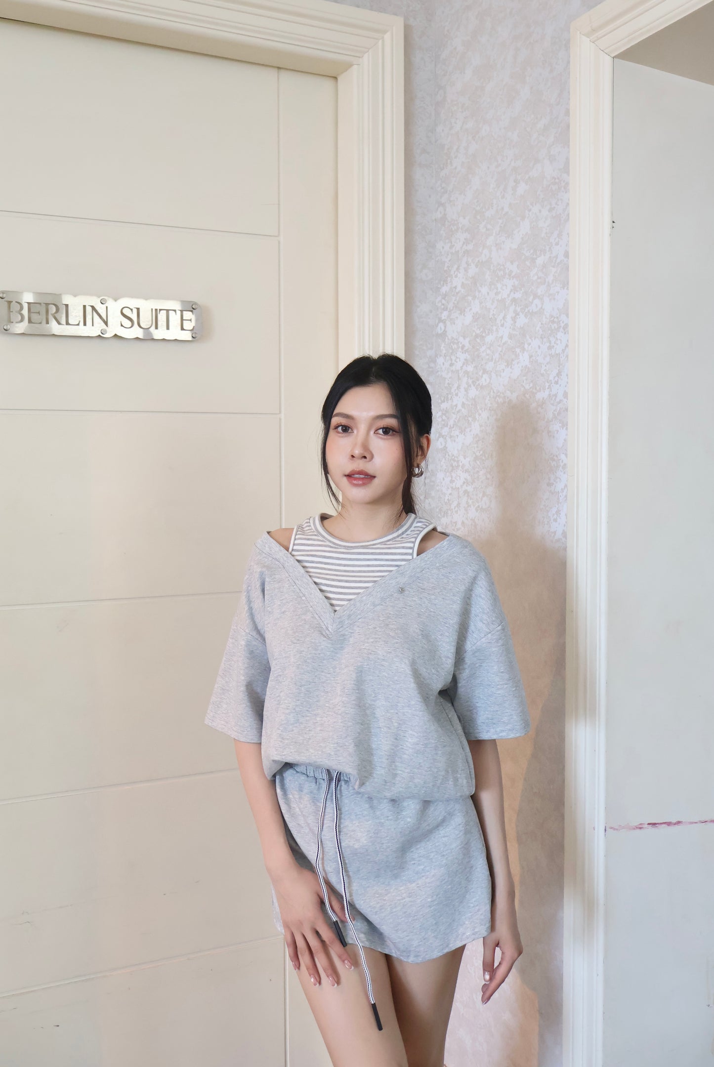 【现货】5708 纯棉条纹2件套 套装