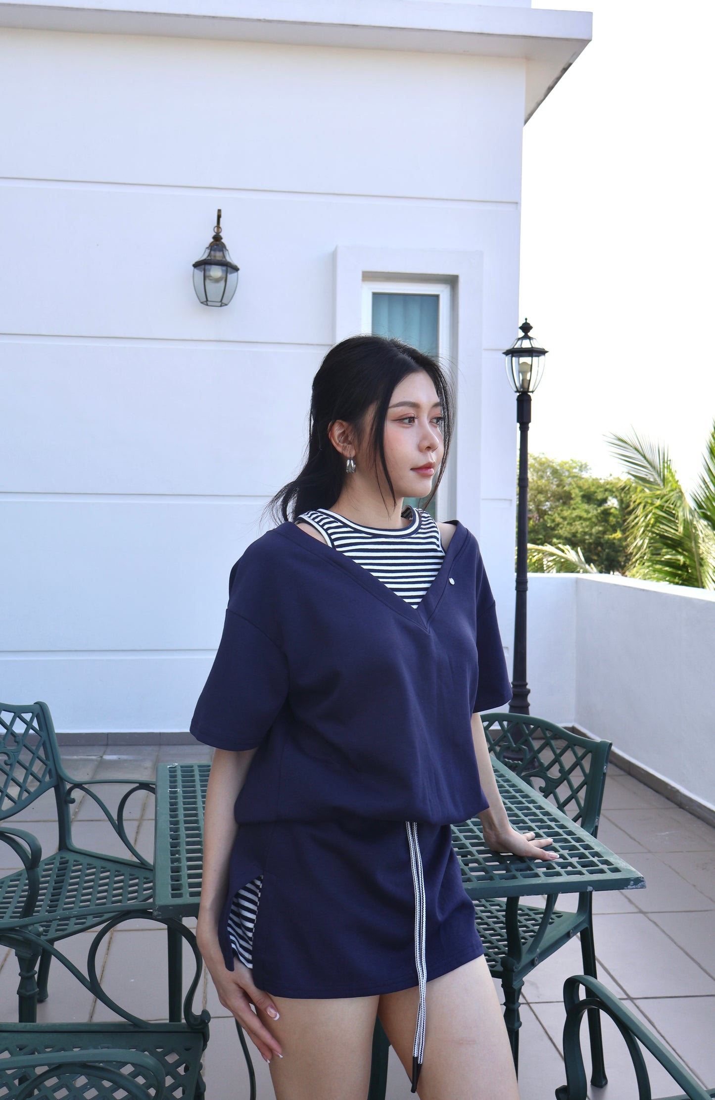 【现货】5708 纯棉条纹2件套 套装