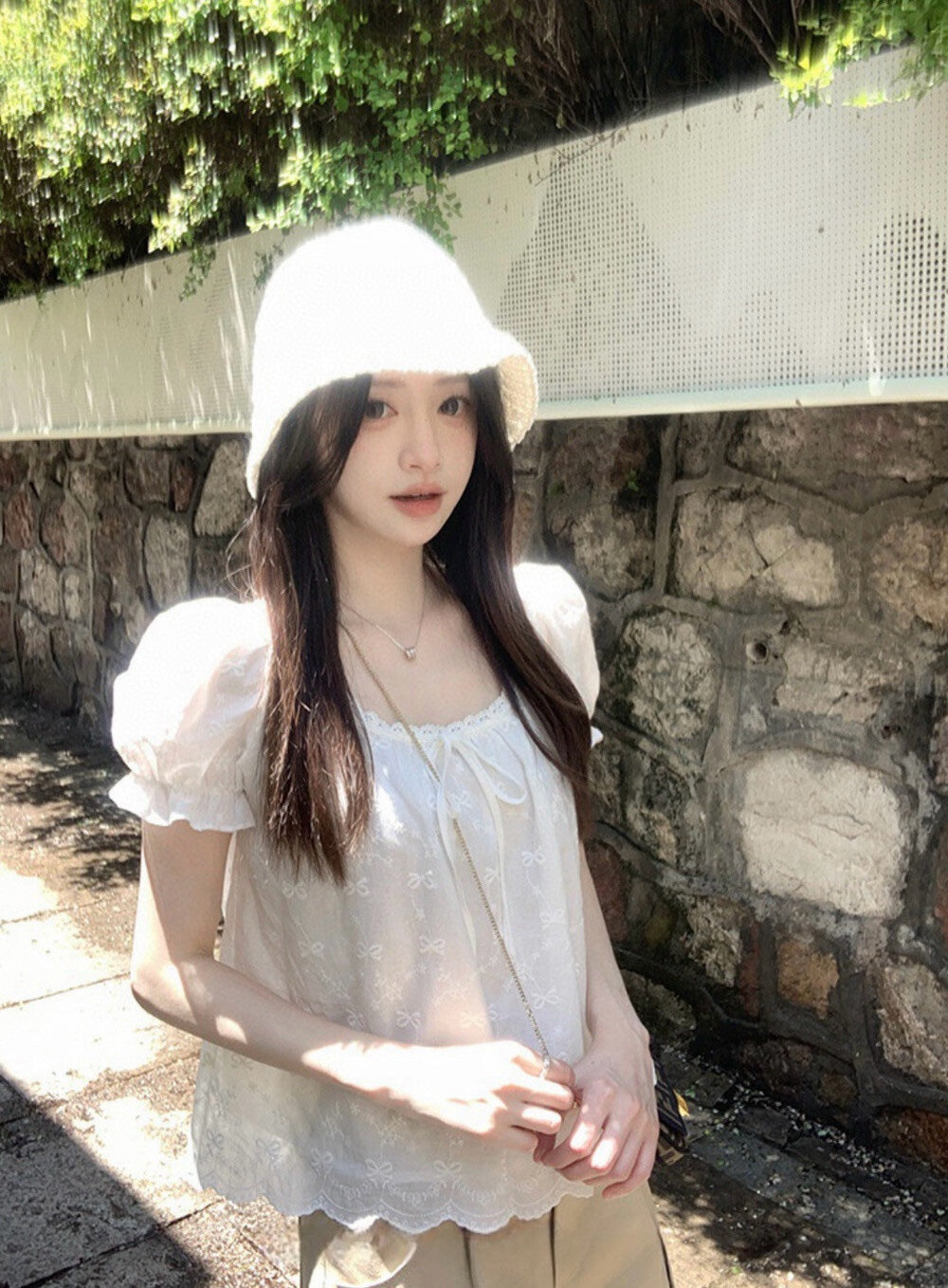 【新品】W6603 法式甜美短袖上衣