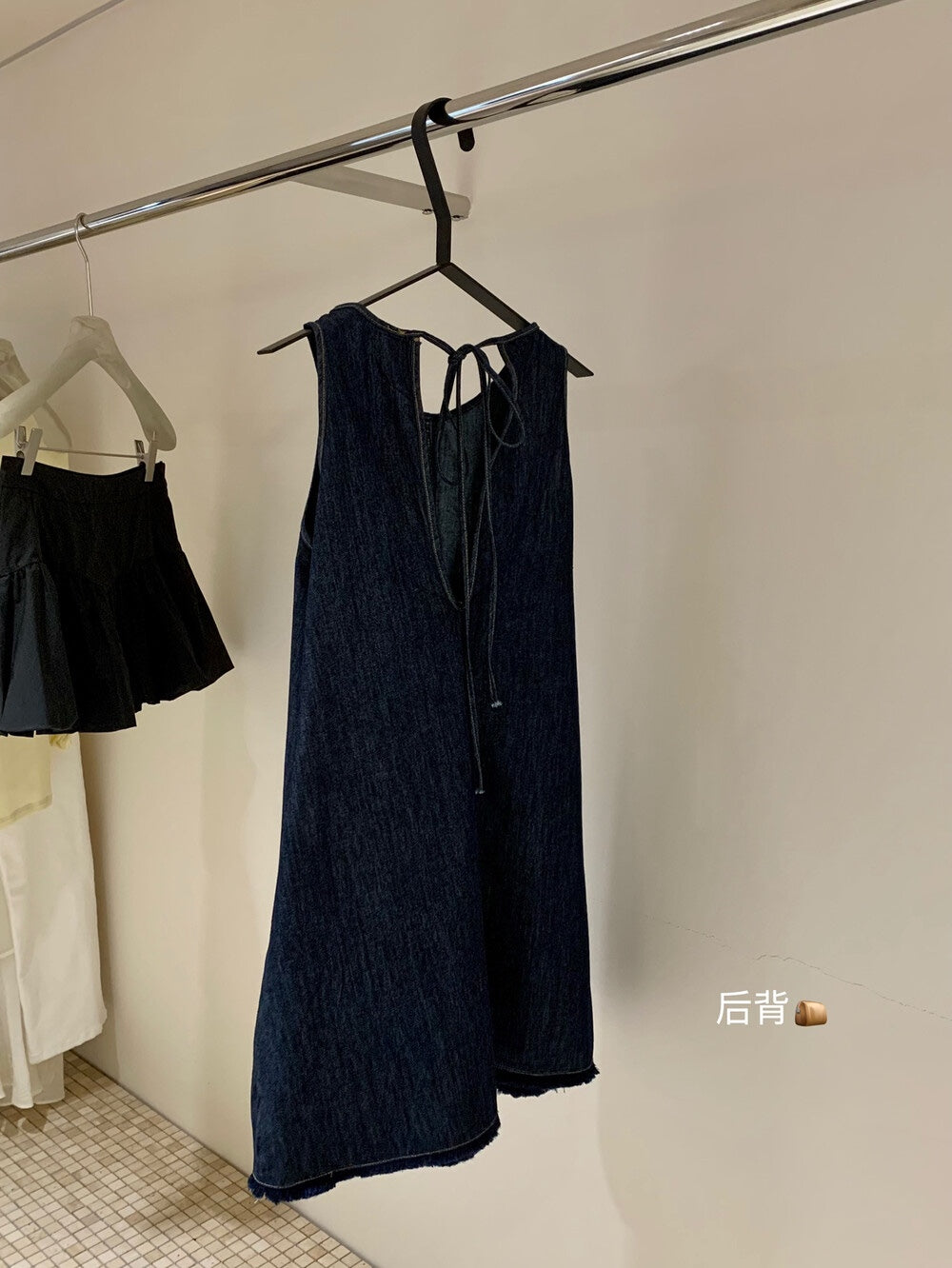 【新品】W5556 复古牛仔无袖连衣裙