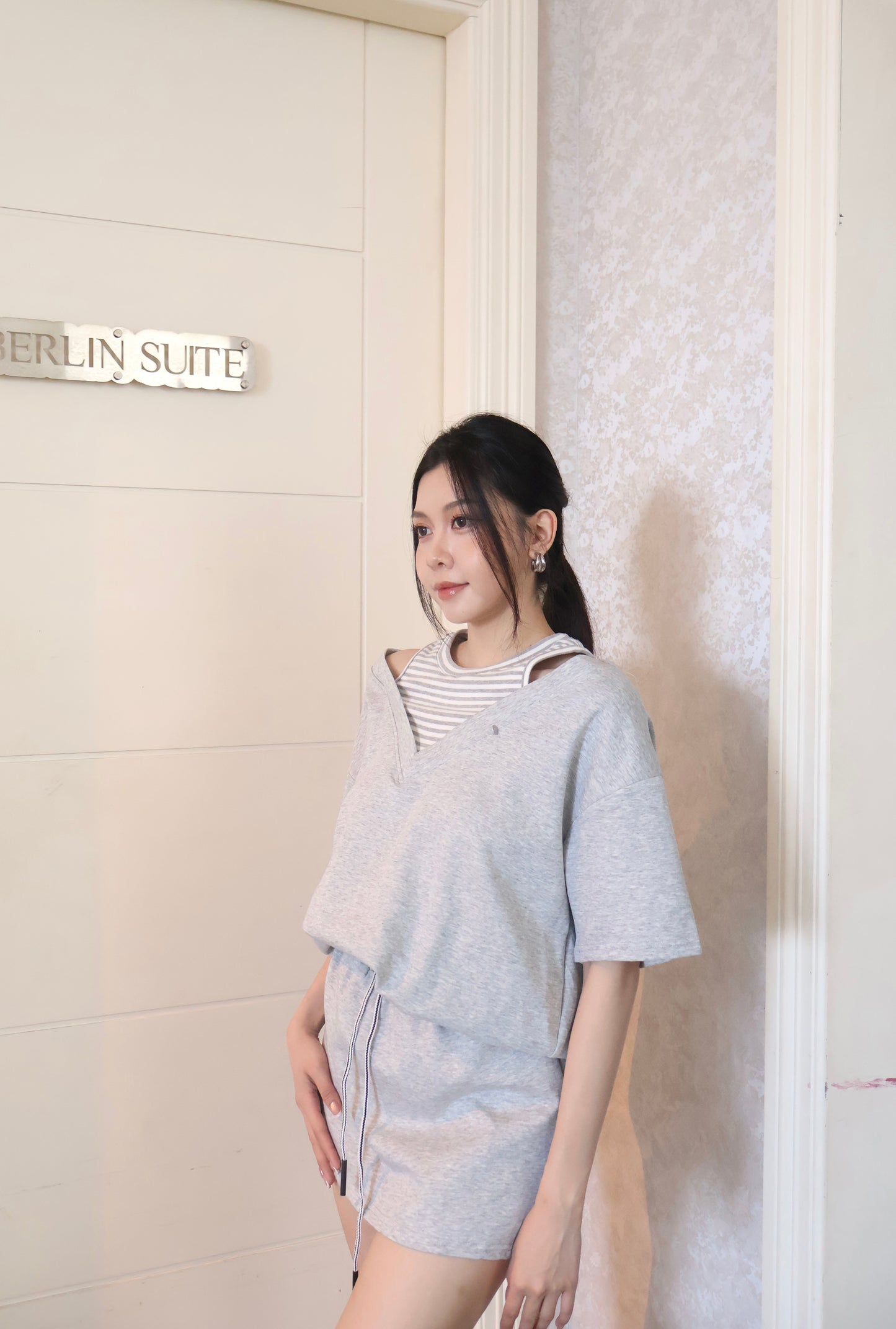 【现货】5708 纯棉条纹2件套 套装