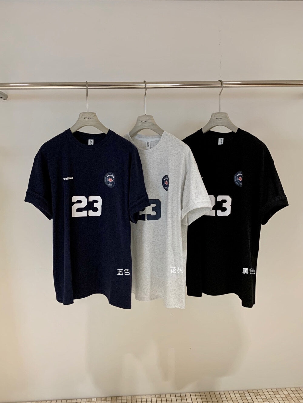 【现货】W6066字母美式宽松Over Tee