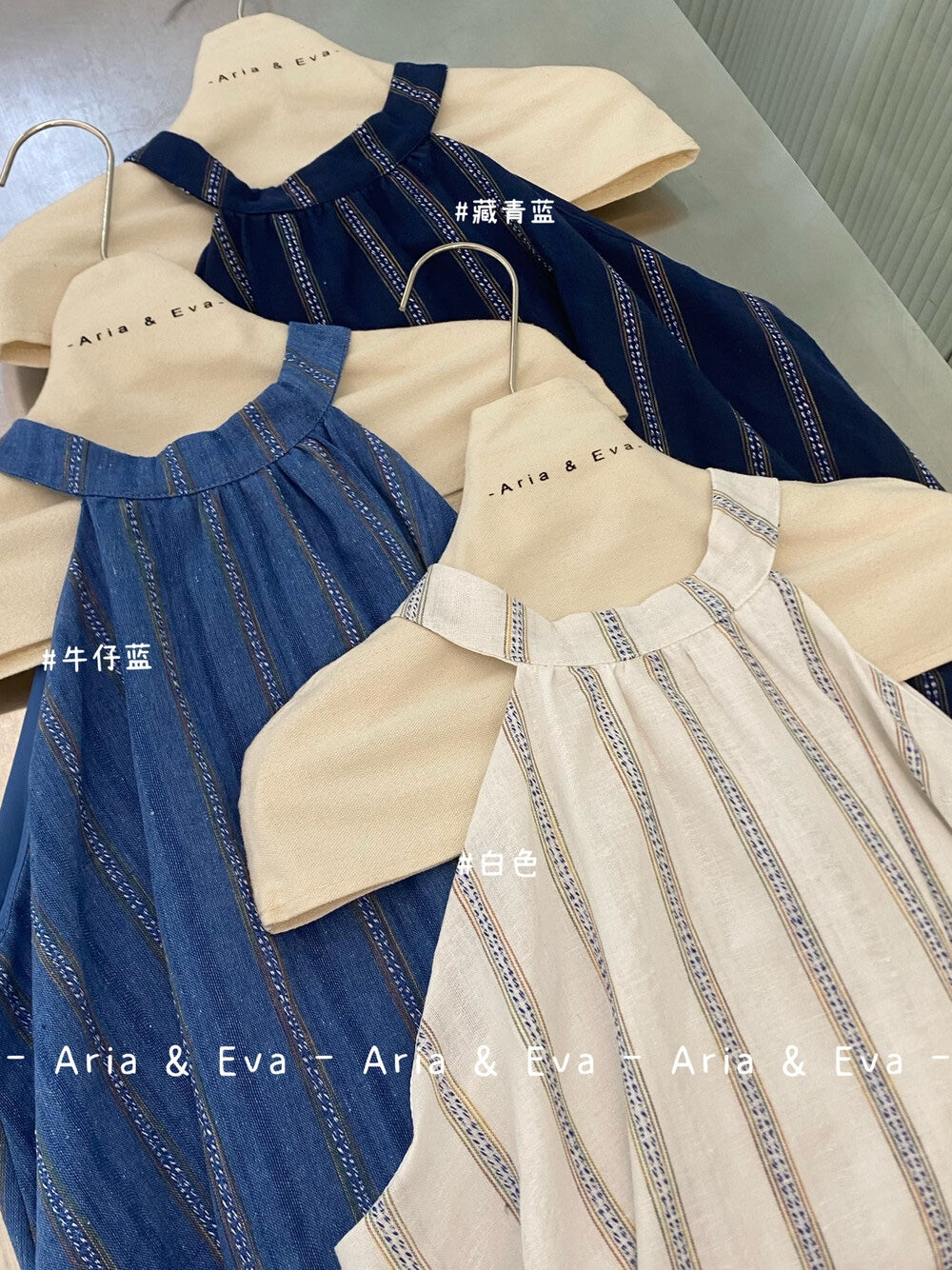 【新品】AE250705 米亚风复古挂脖无袖上衣