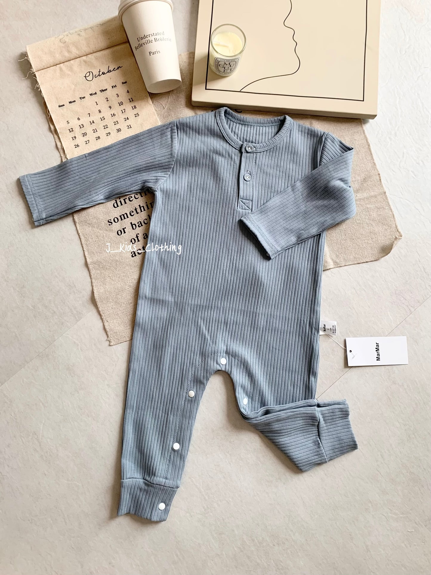 J541 MAR简约款长袖连体家居服