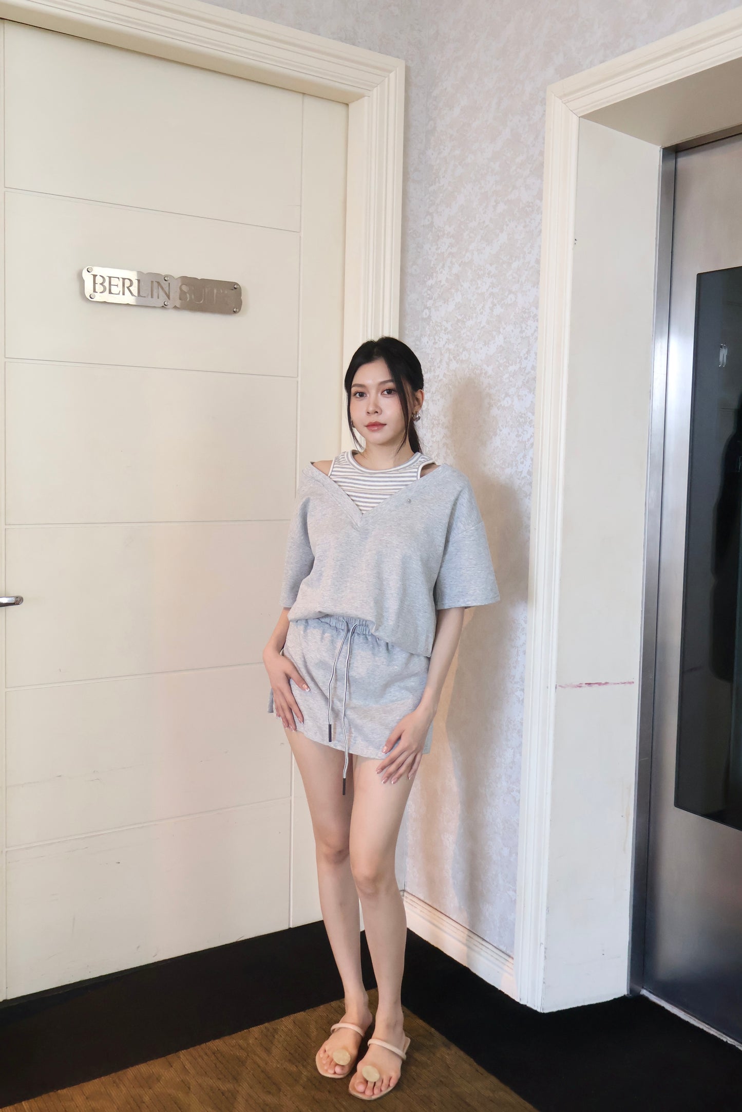 【现货】5708 纯棉条纹2件套 套装
