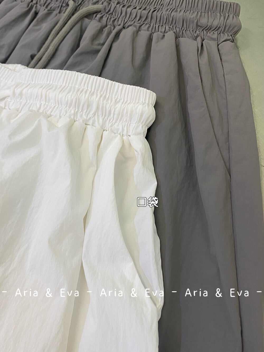 【新品】AE250758 韩系2件套 半拉链短袖上衣+抽绳半身裙