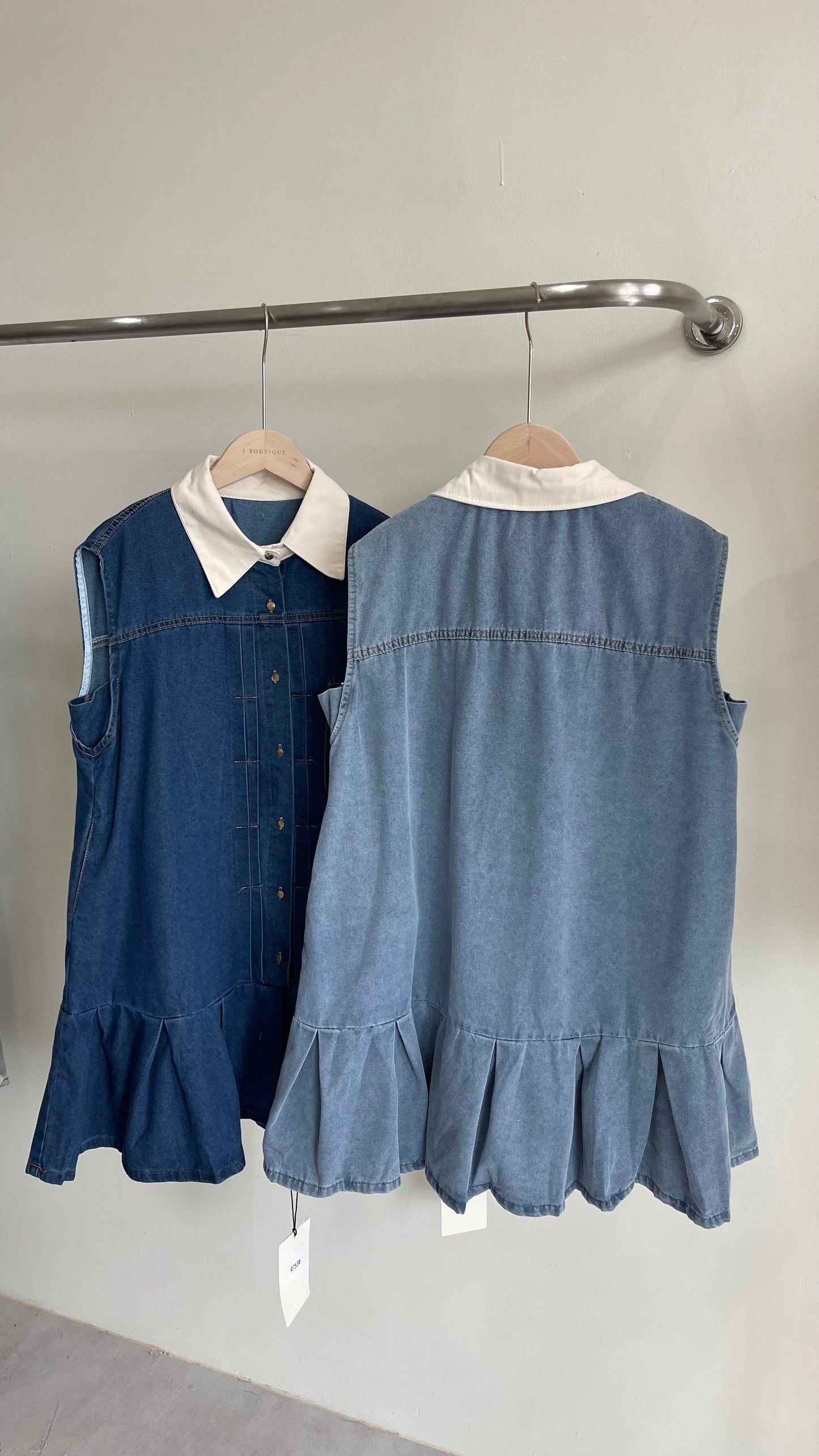 【新品】9753 牛仔翻领宽松连衣裙