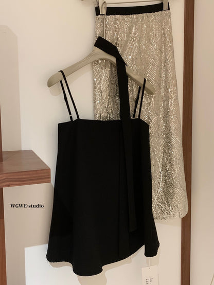【新品】W6733 韩系高级感吊带上衣
