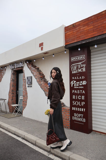 【大折扣】韩系秋冬短款皮衣外套 #082